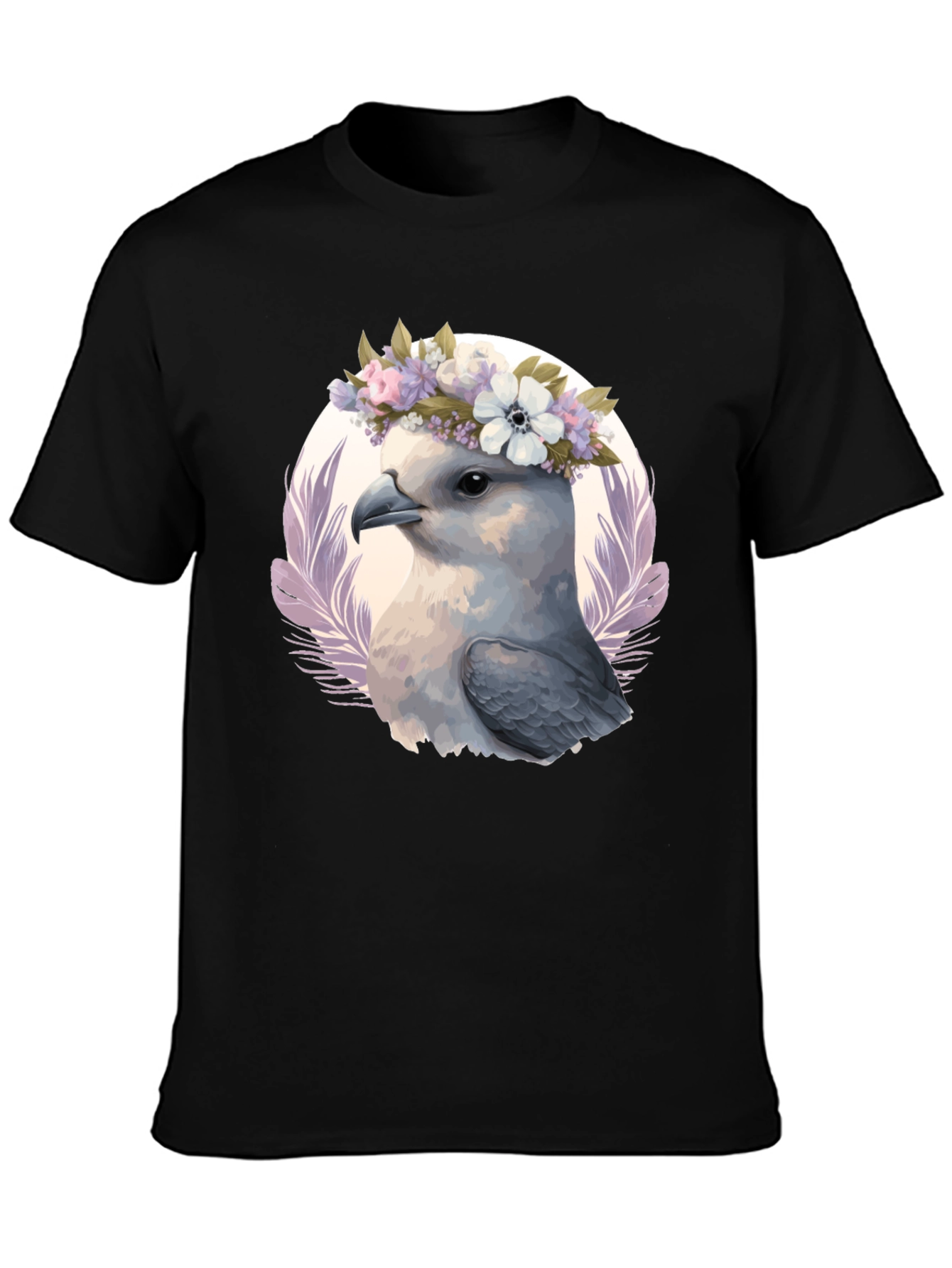 Bird with Flower Crown Graphic Tee