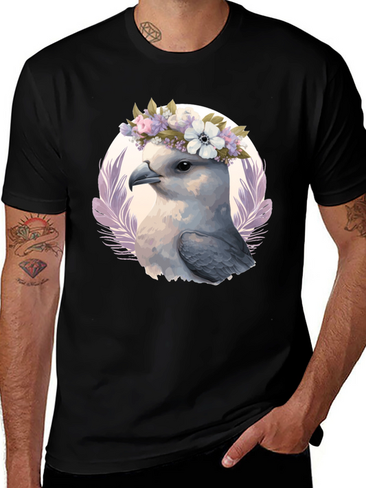 Bird with Flower Crown Graphic Tee