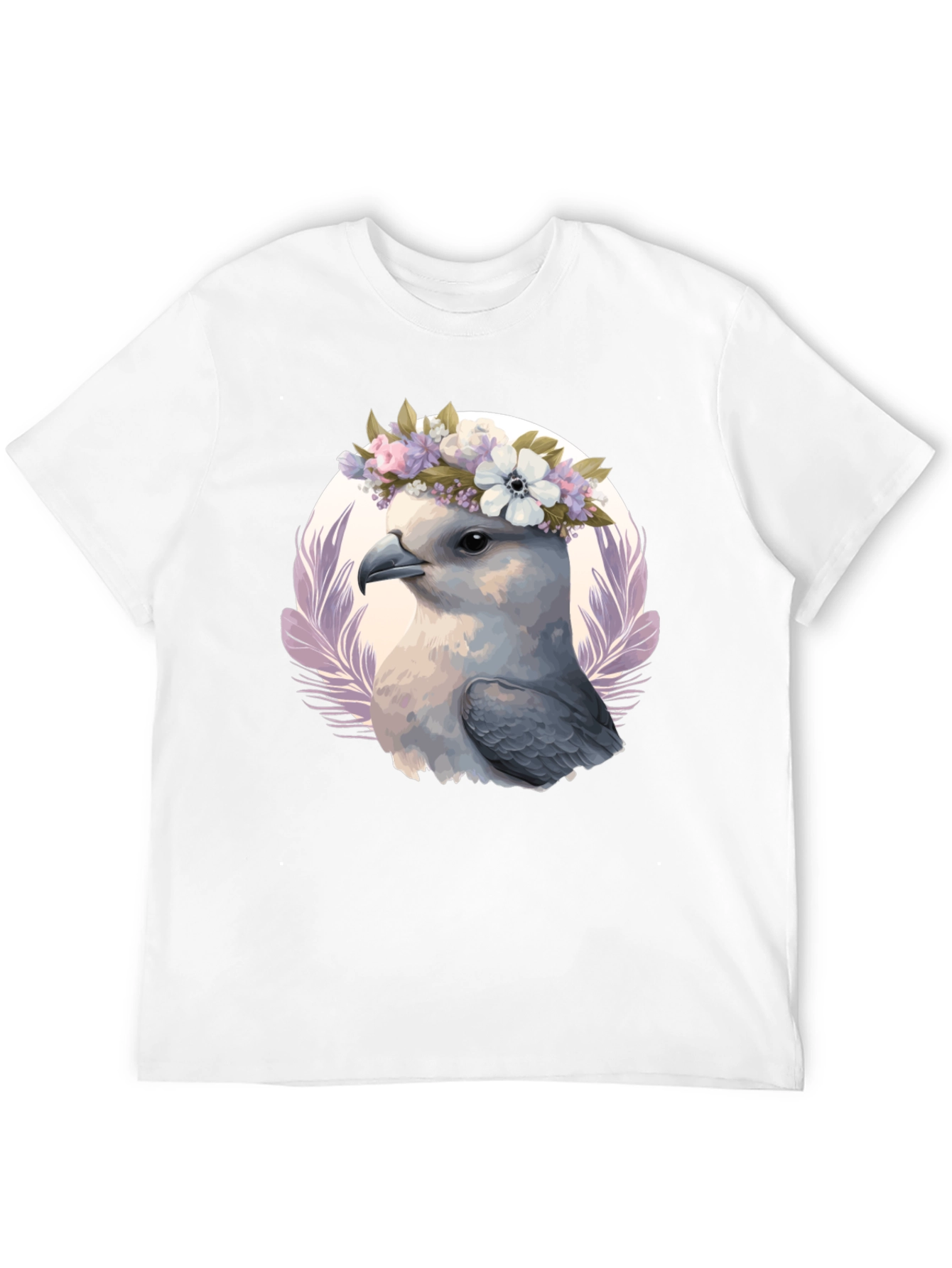 Bird with Flower Crown Graphic Tee