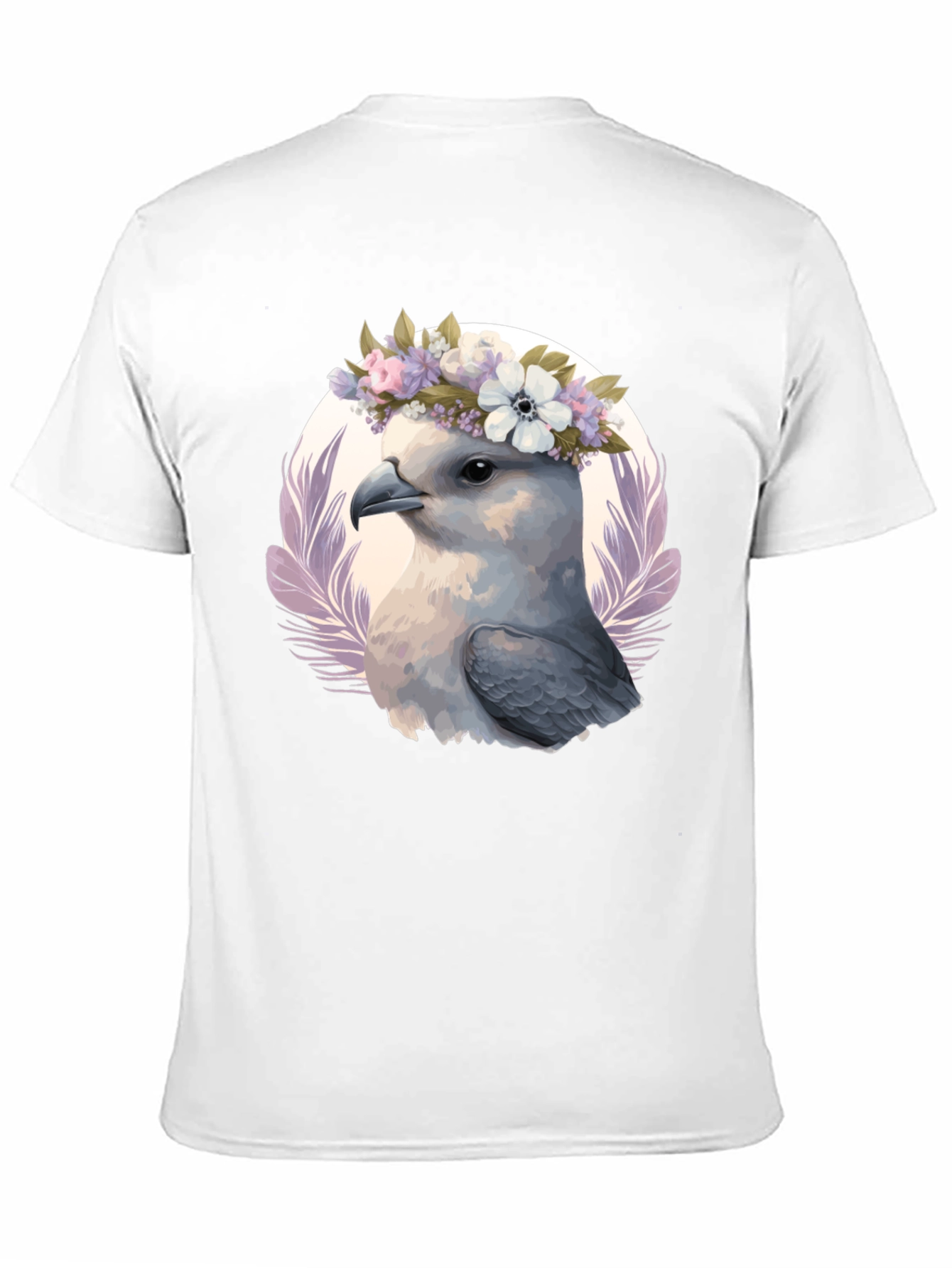 Bird with Flower Crown Graphic Tee
