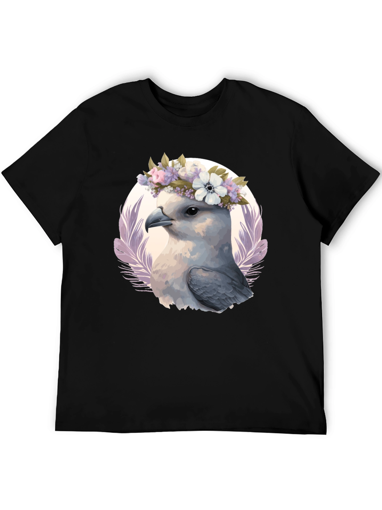 Bird with Flower Crown Graphic Tee