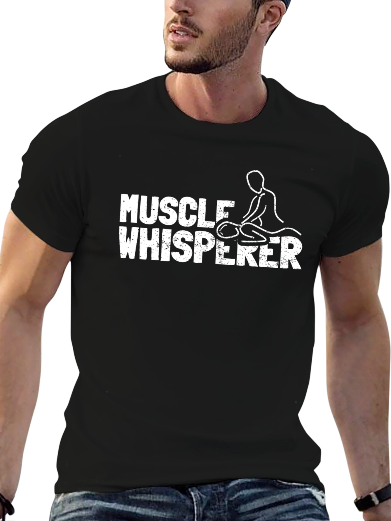 Muscle Whisperer Black T-Shirt - Massage Therapist Gift