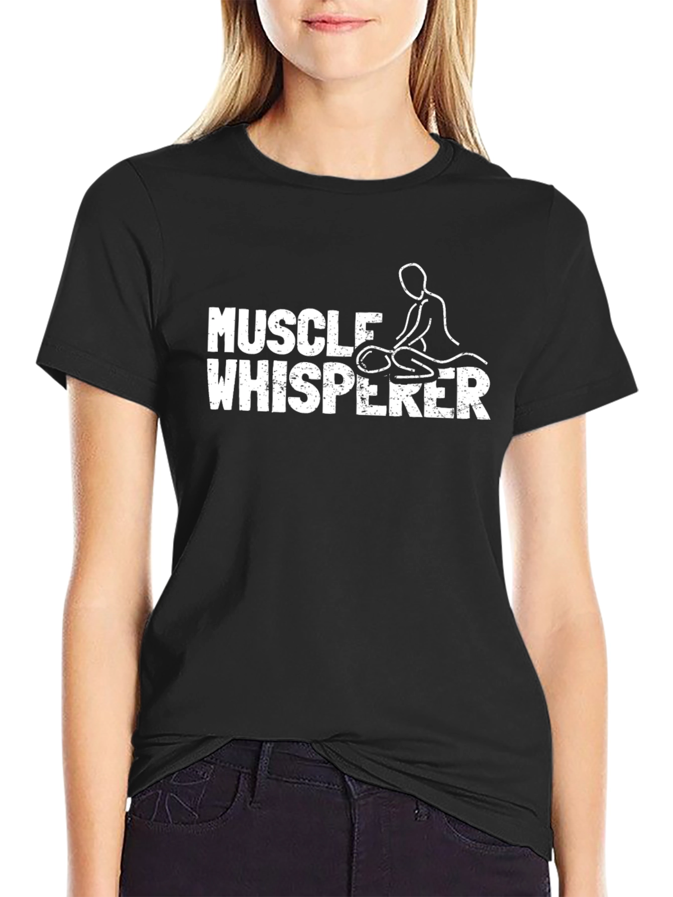 Muscle Whisperer Black T-Shirt - Massage Therapist Gift