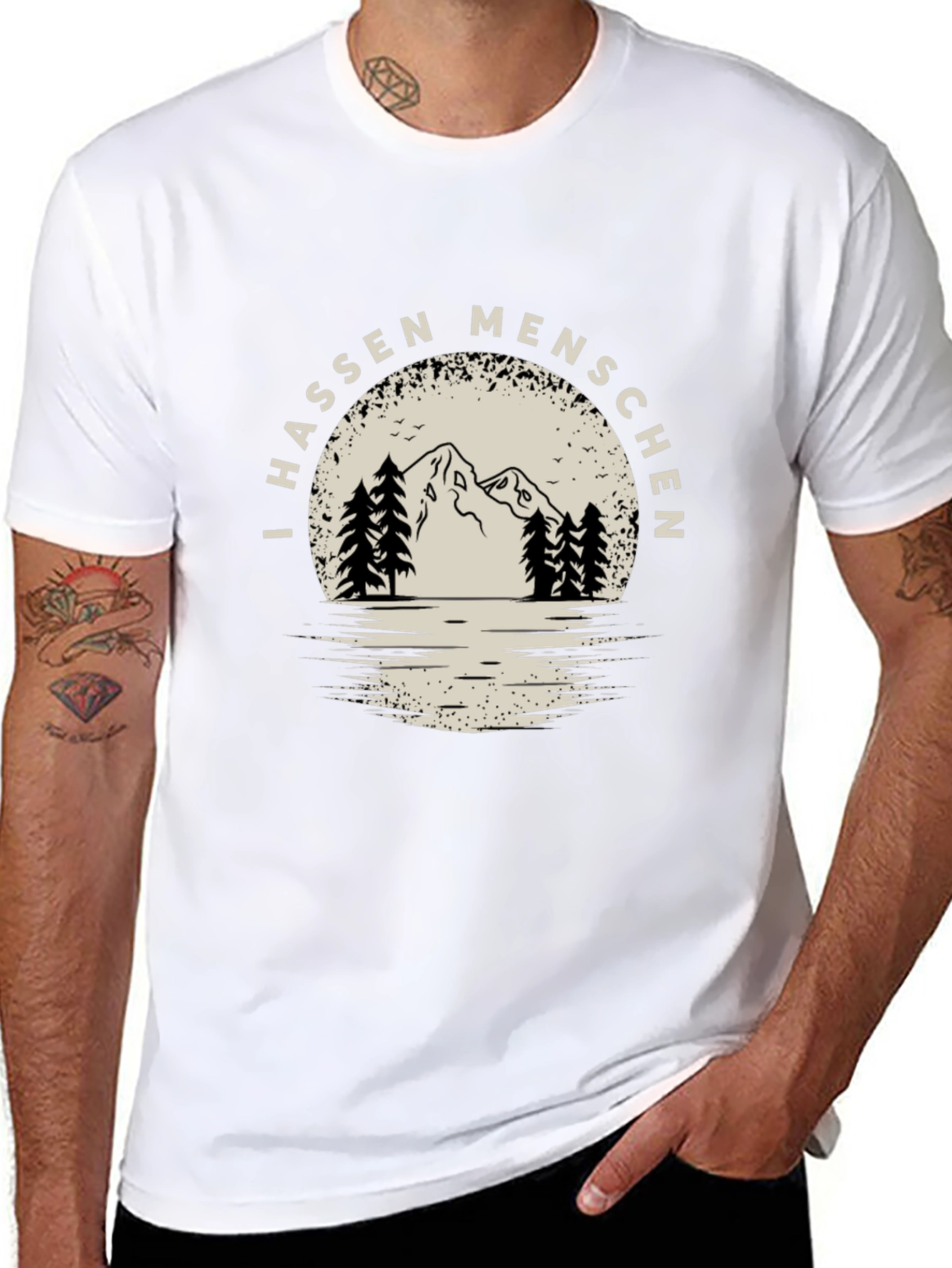 I Hassen Menschen T-Shirt - Outdoor Mountain Design