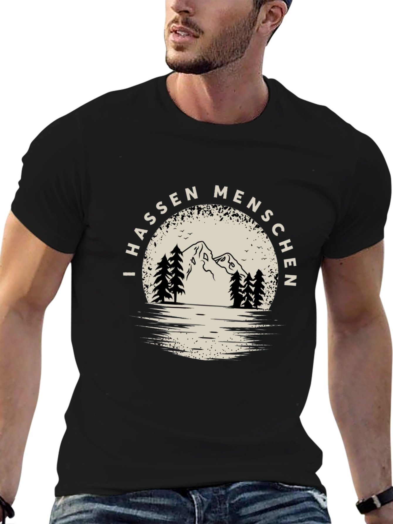 I Hassen Menschen T-Shirt - Outdoor Mountain Design