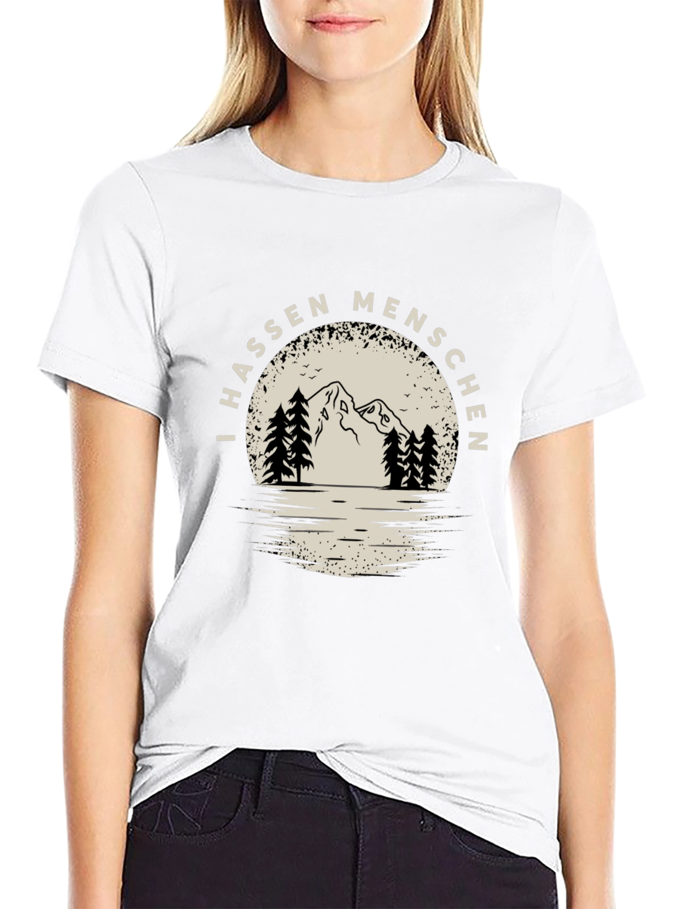 I Hassen Menschen T-Shirt - Outdoor Mountain Design