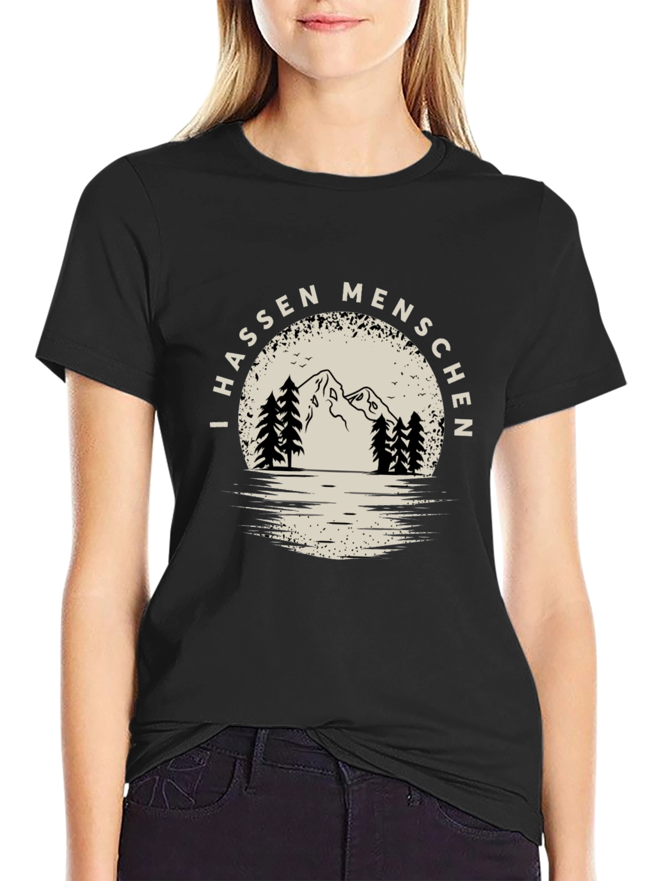 I Hassen Menschen T-Shirt - Outdoor Mountain Design