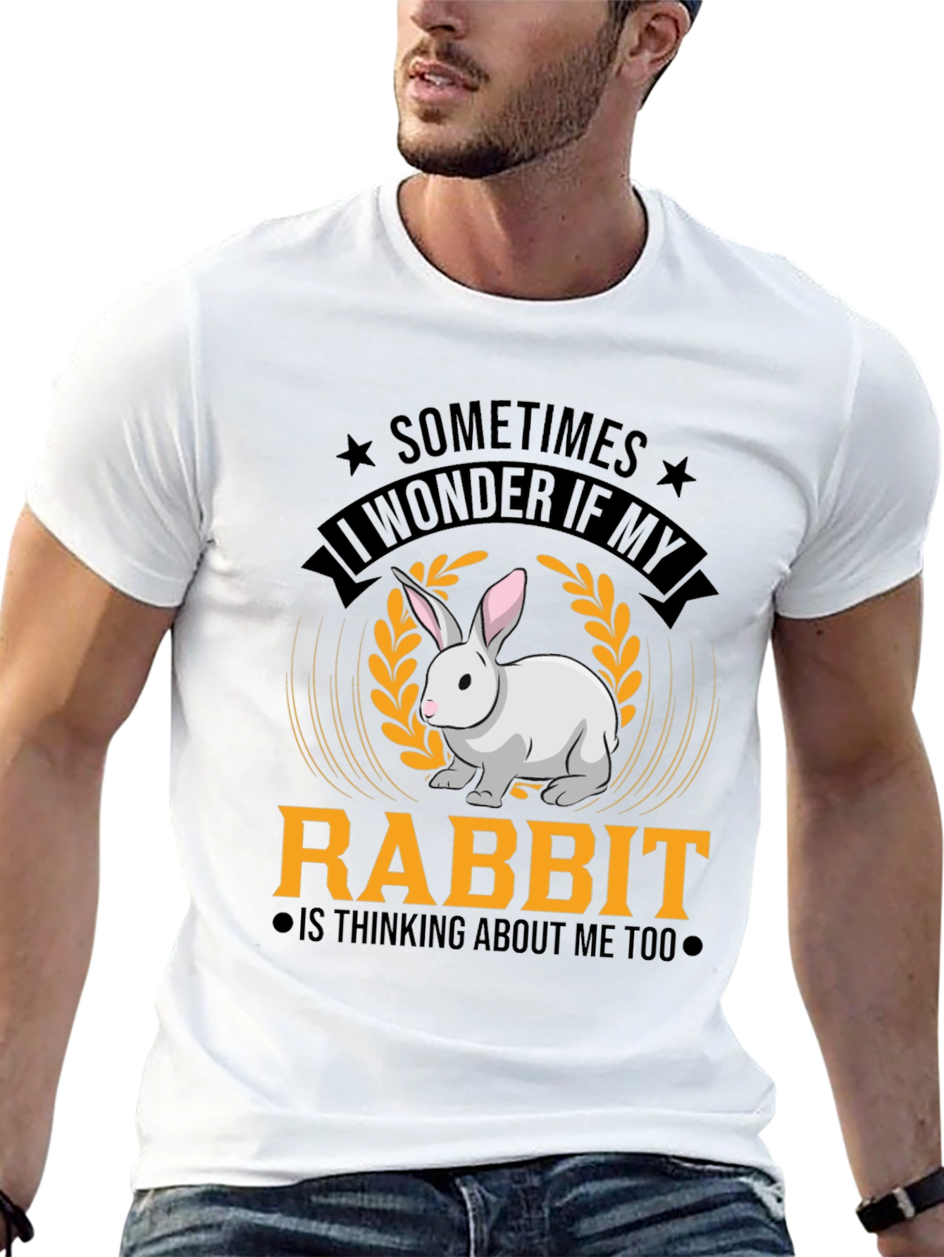 Funny Rabbit Graphic T-Shirt - Cute Pet Lover Tee