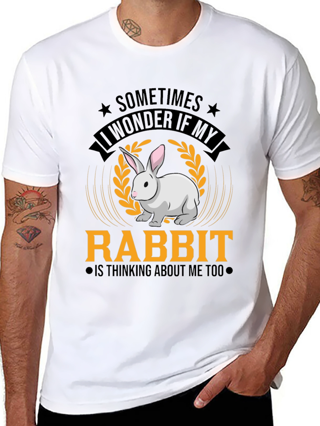 Funny Rabbit Graphic T-Shirt - Cute Pet Lover Tee