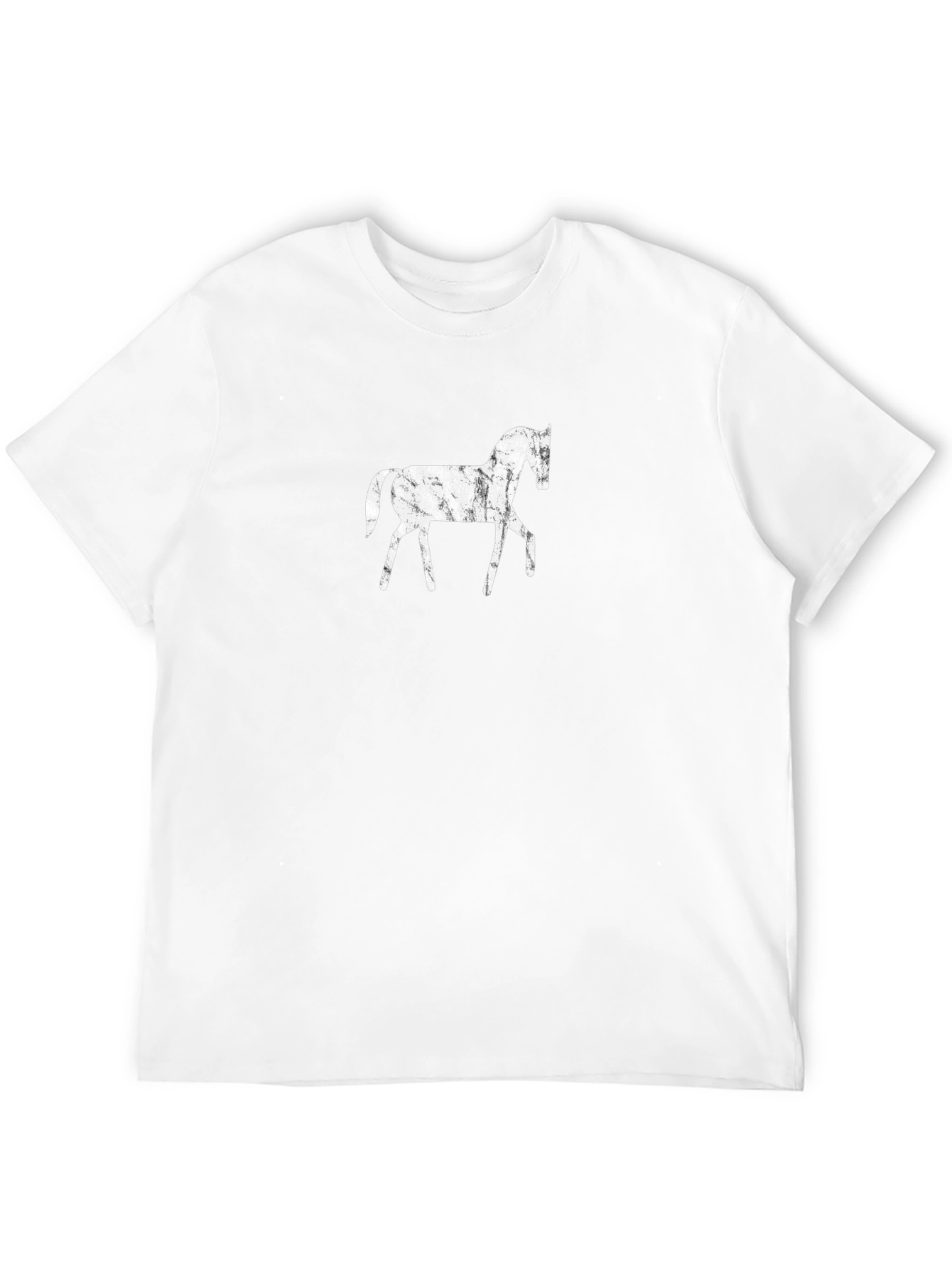 Distressed Horse Graphic Black T-Shirt