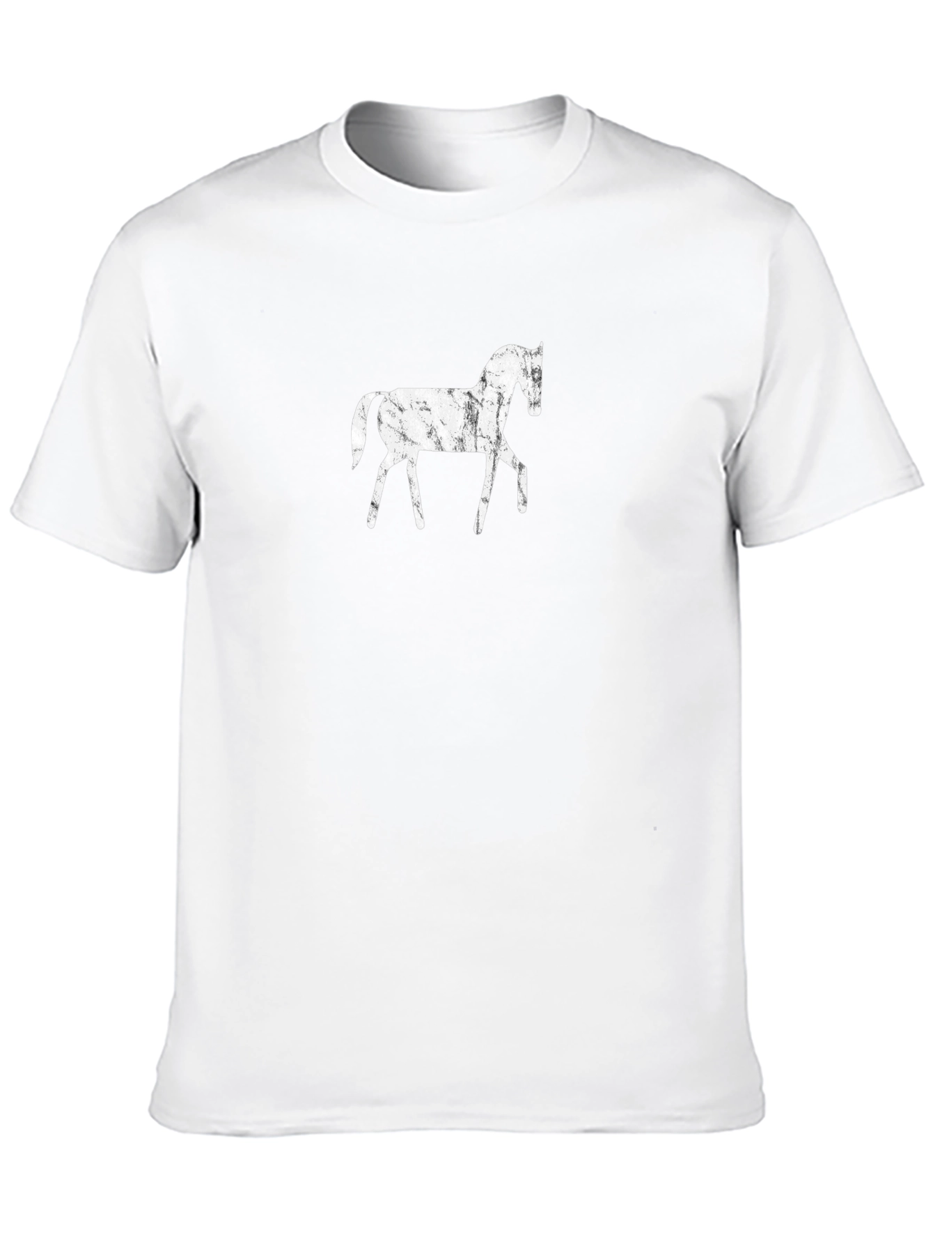 Distressed Horse Graphic Black T-Shirt