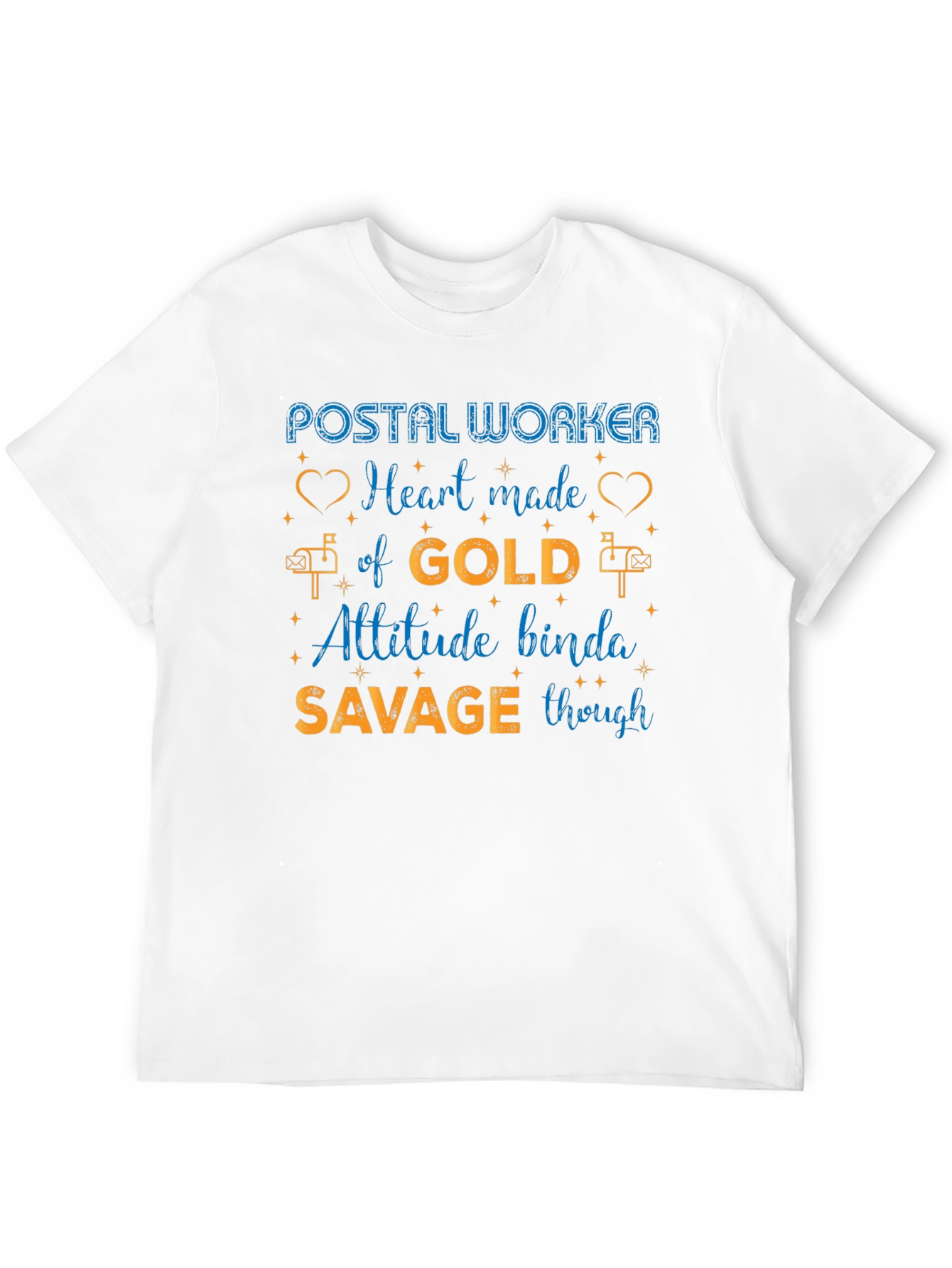 Postal Worker Heart of Gold Mens Graphic Tee