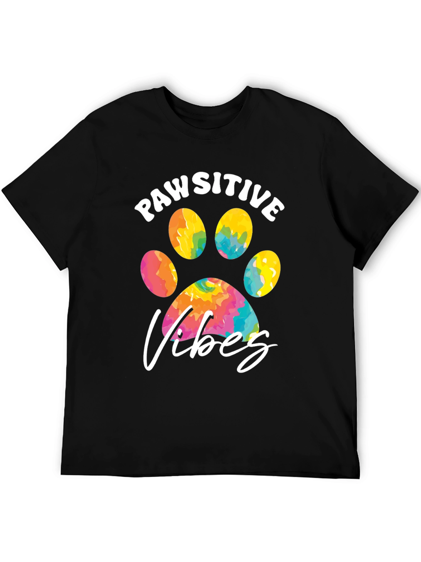 Pawsitive Vibes Graphic Tee - Trendy Dog Lover Shirt