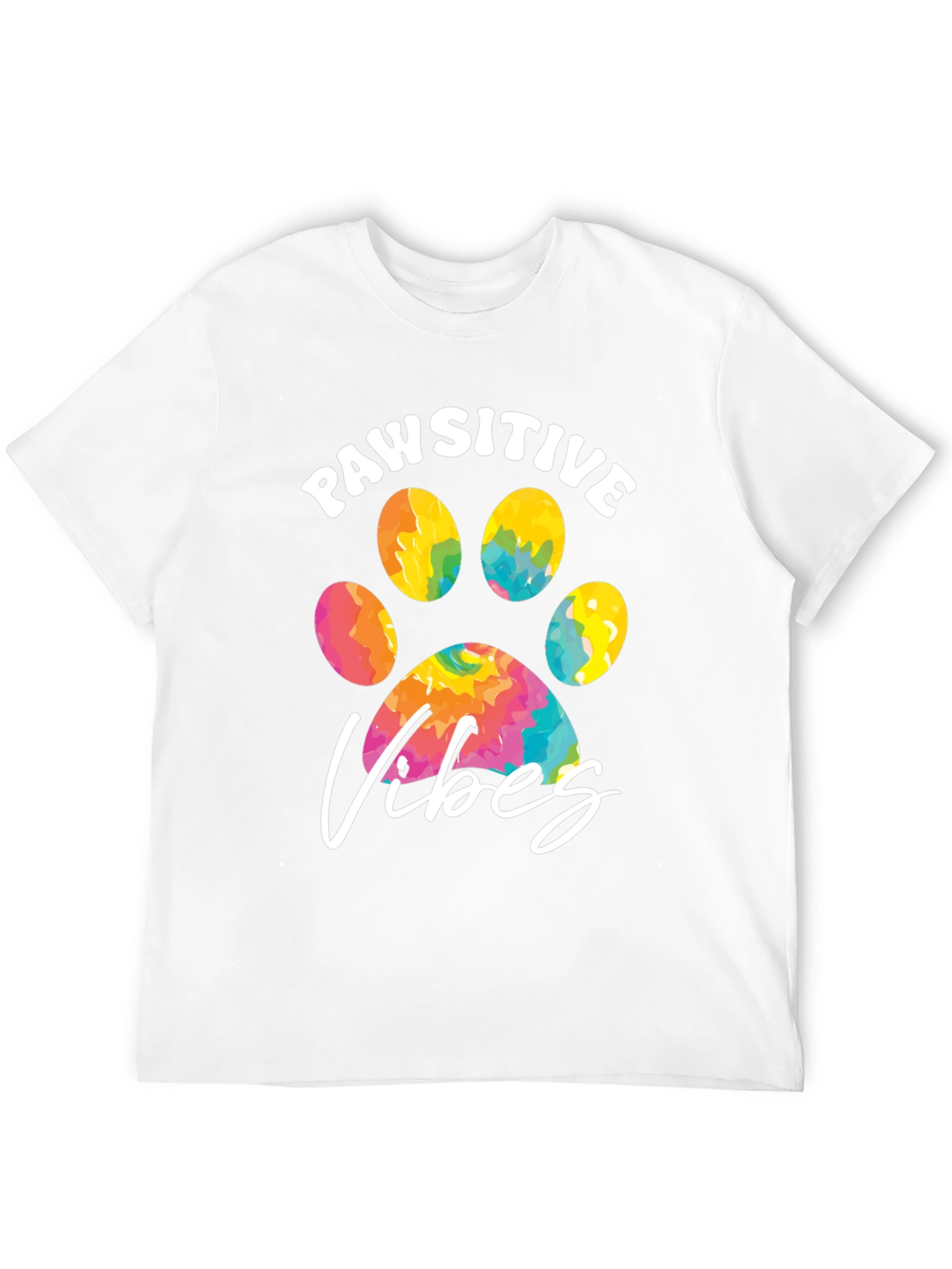 Pawsitive Vibes Graphic Tee - Trendy Dog Lover Shirt