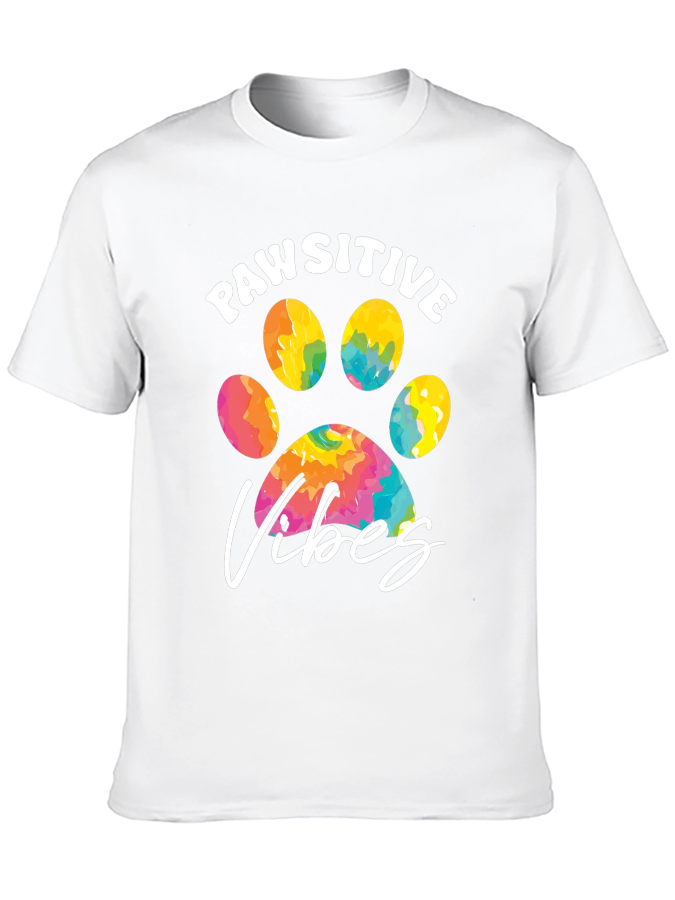Pawsitive Vibes Graphic Tee - Trendy Dog Lover Shirt