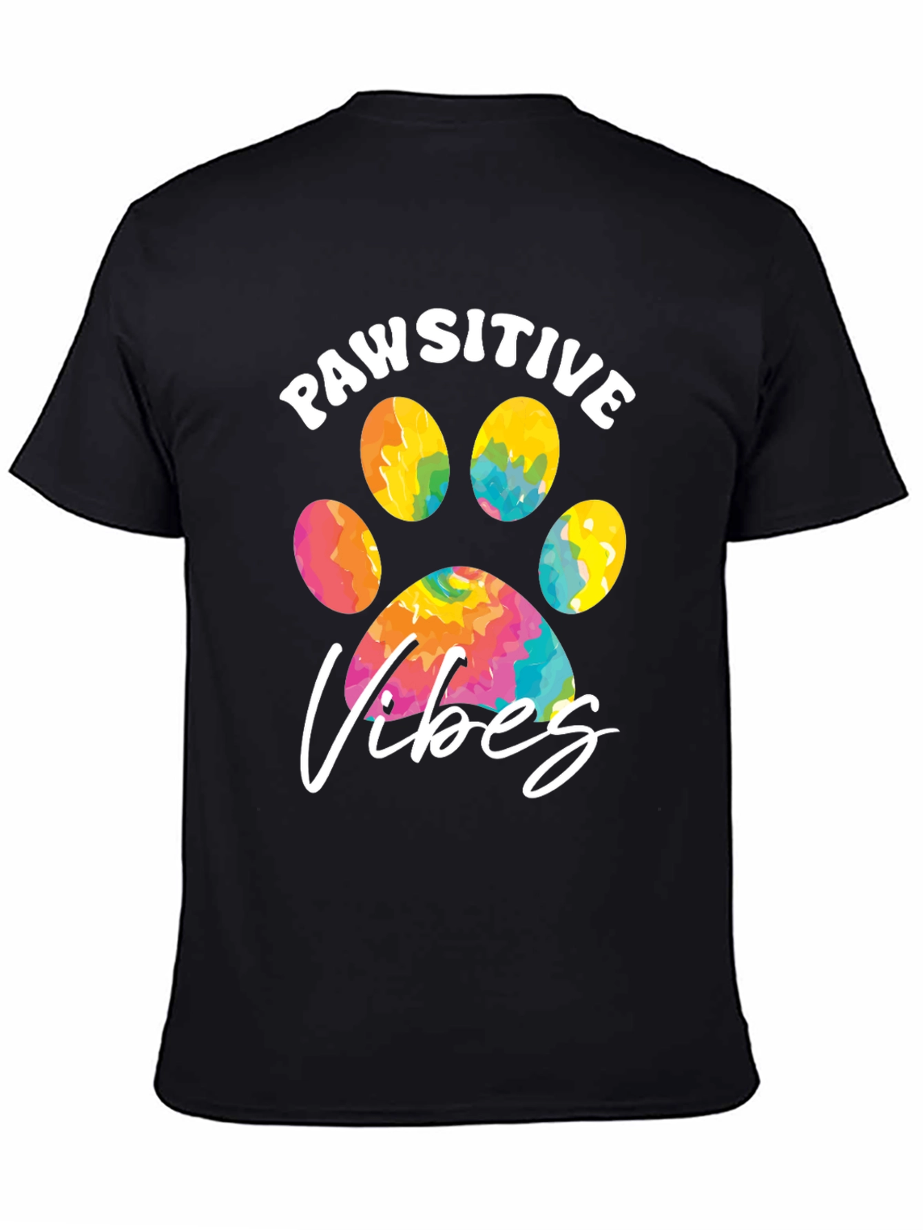 Pawsitive Vibes Graphic Tee - Trendy Dog Lover Shirt
