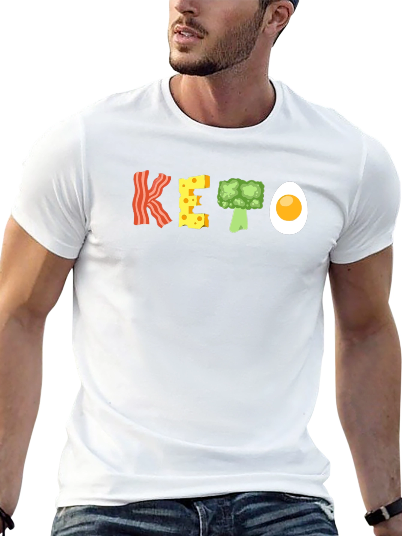 Keto Diet T-Shirt Bacon Cheese Broccoli Egg