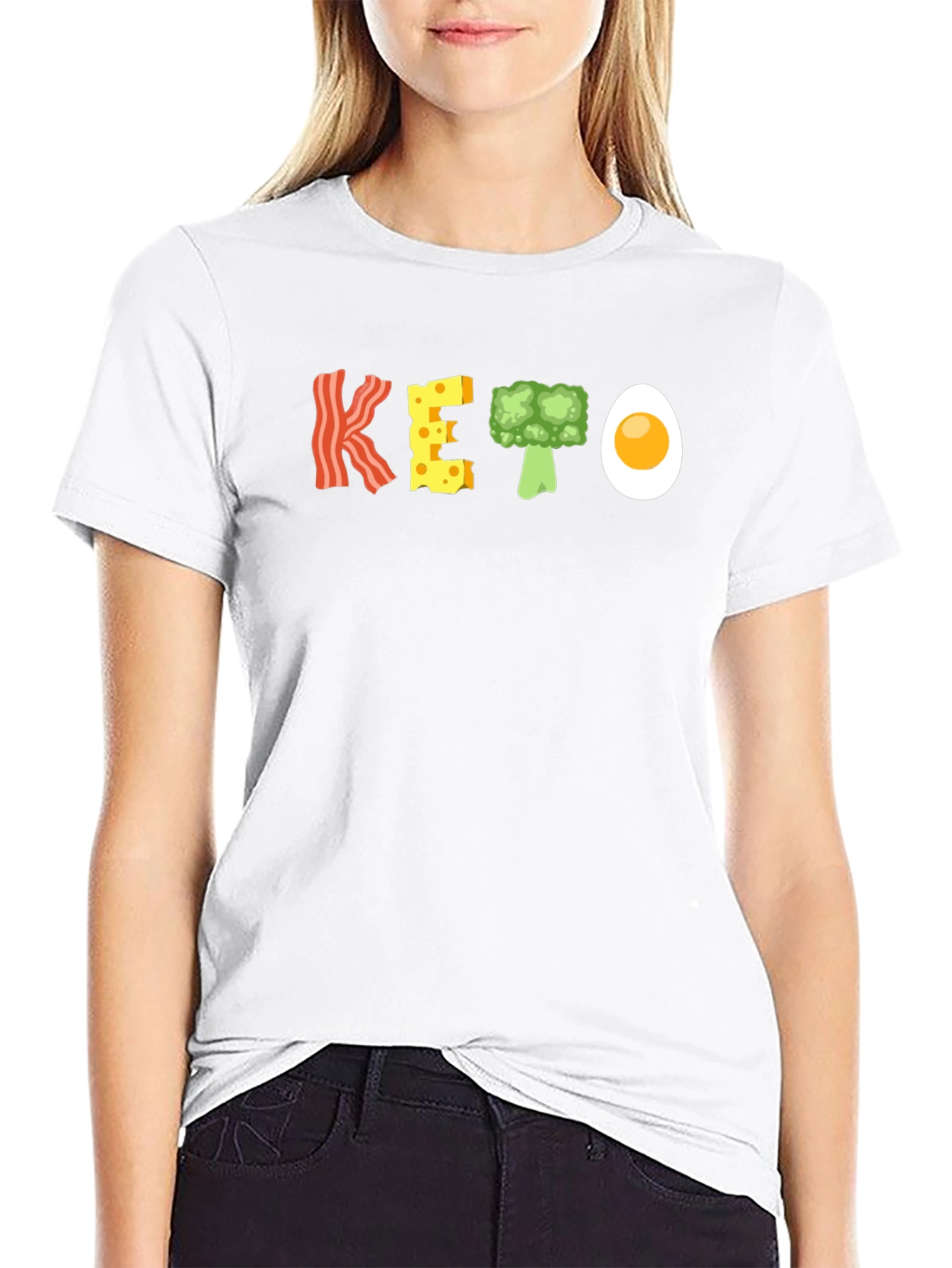 Keto Diet T-Shirt Bacon Cheese Broccoli Egg