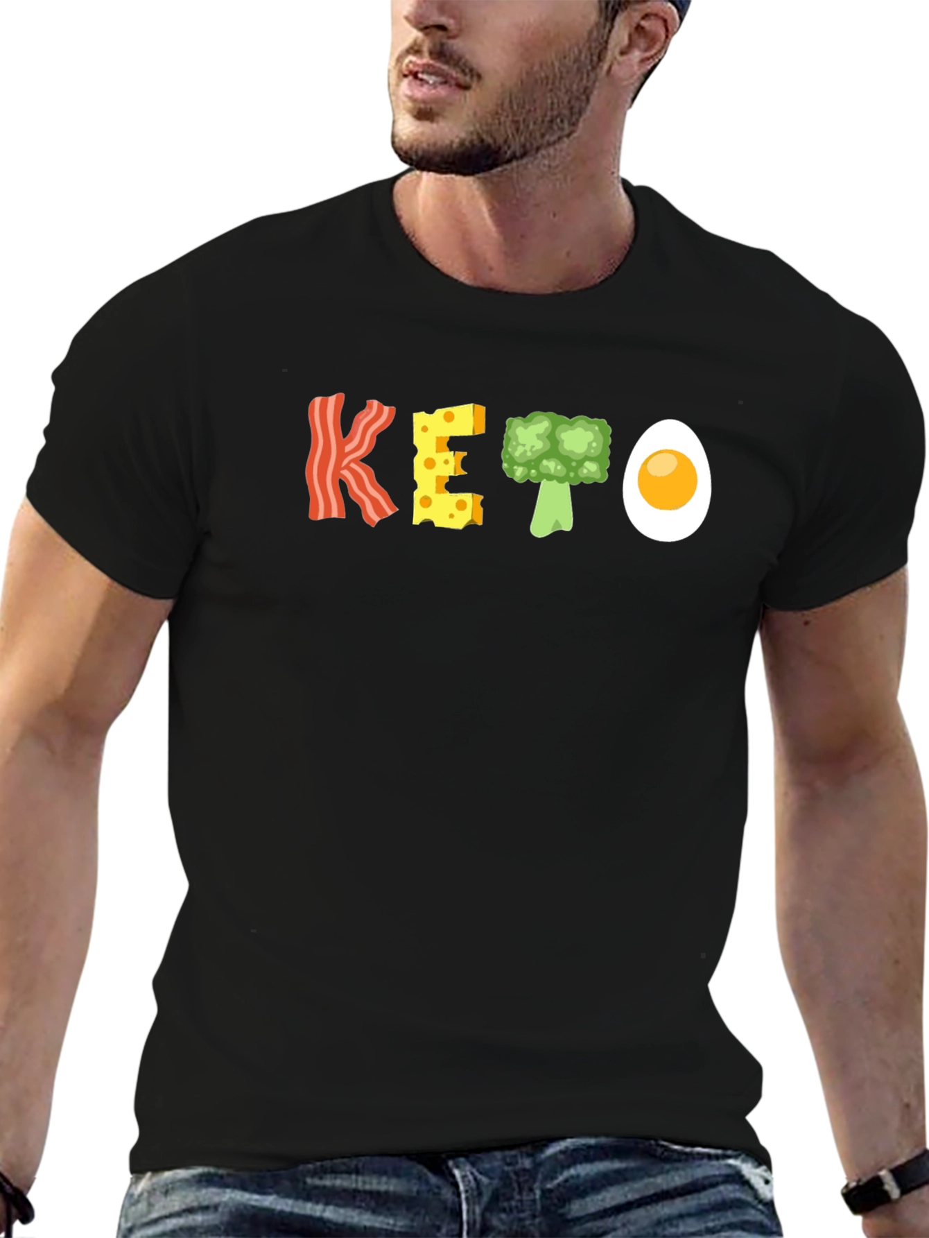 Keto Diet T-Shirt Bacon Cheese Broccoli Egg