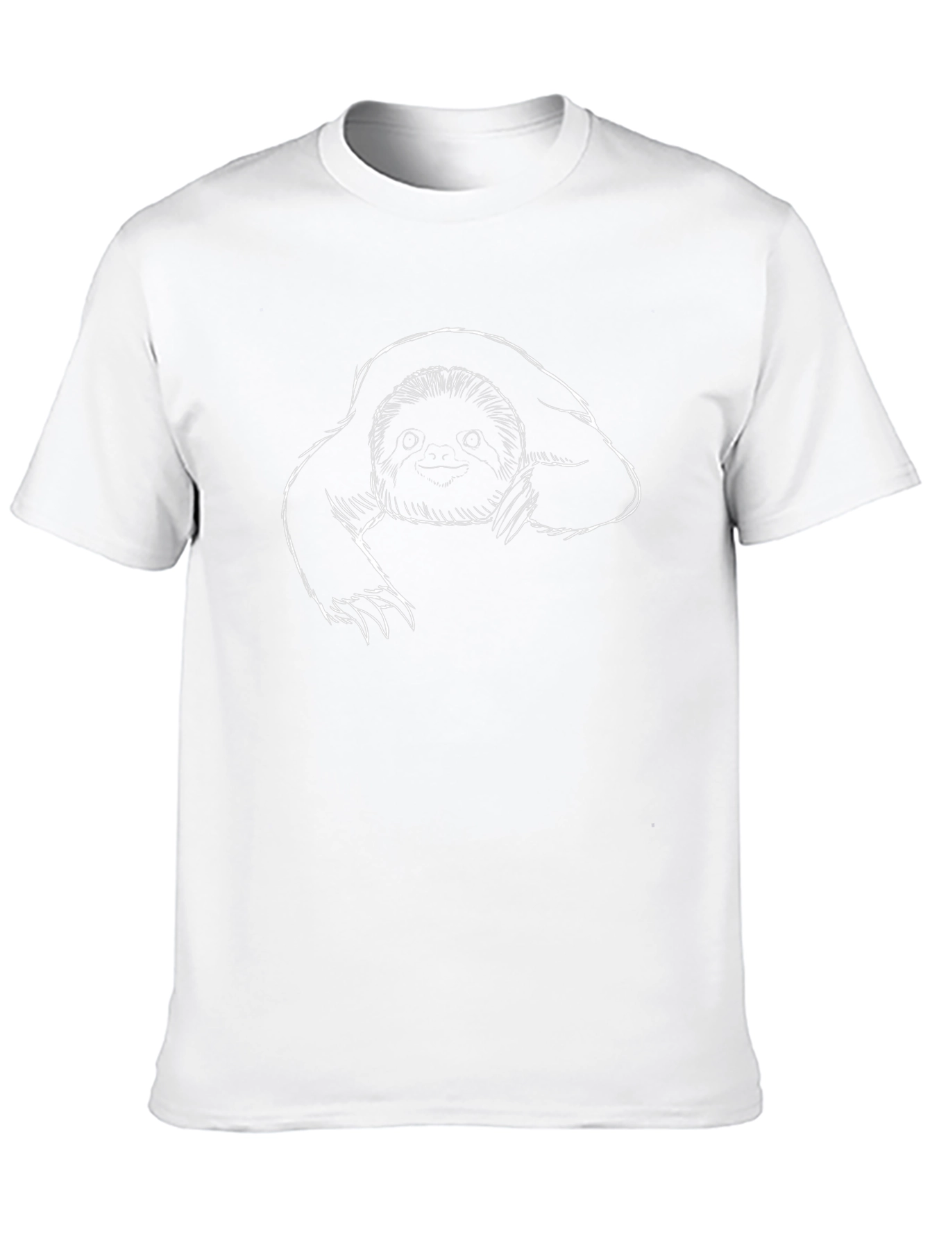 Sloth Graphic Tee - Relaxed Fit Black T-Shirt
