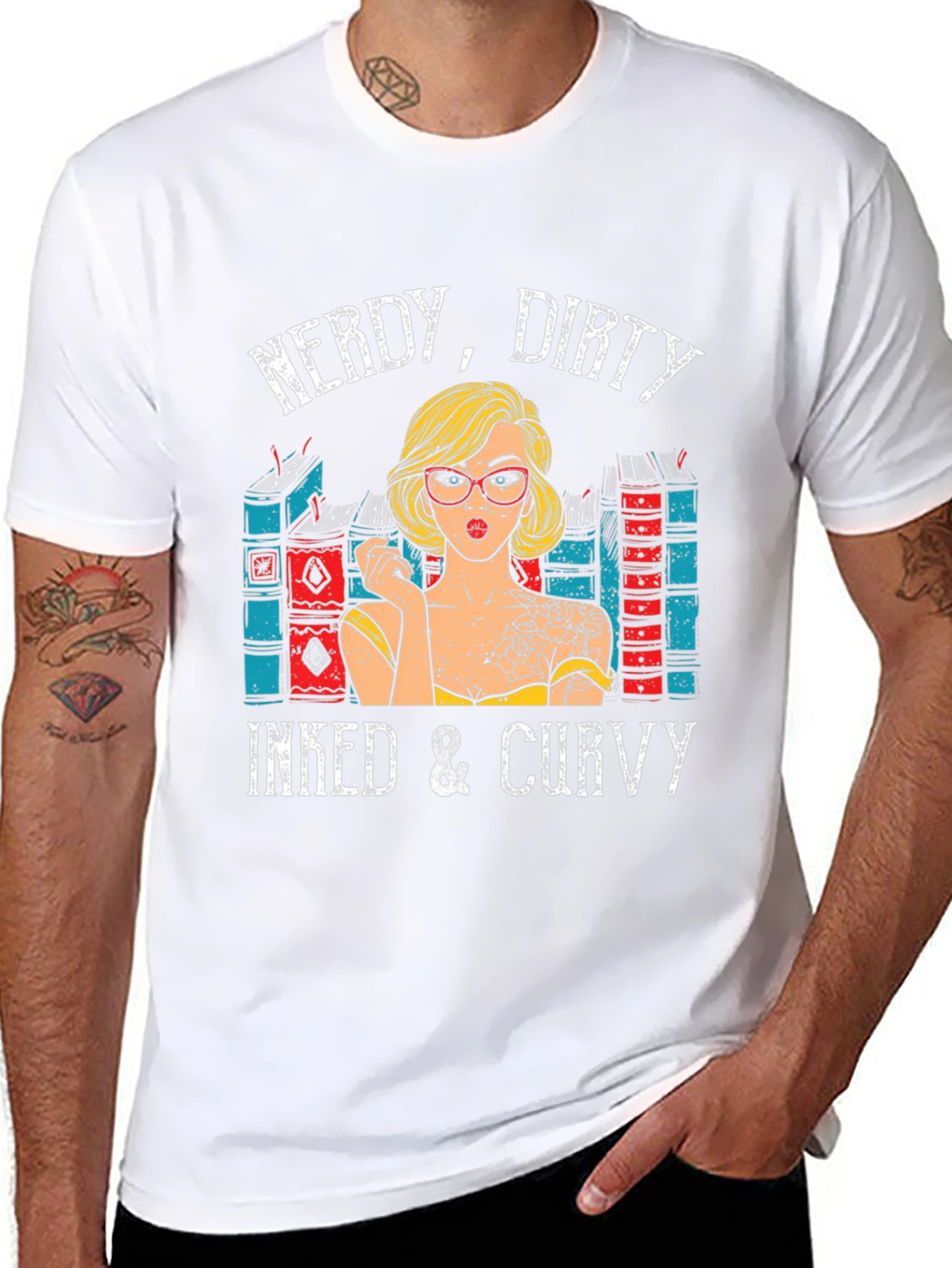 Nerdy Dirty Inked & Curvy Graphic T-Shirt