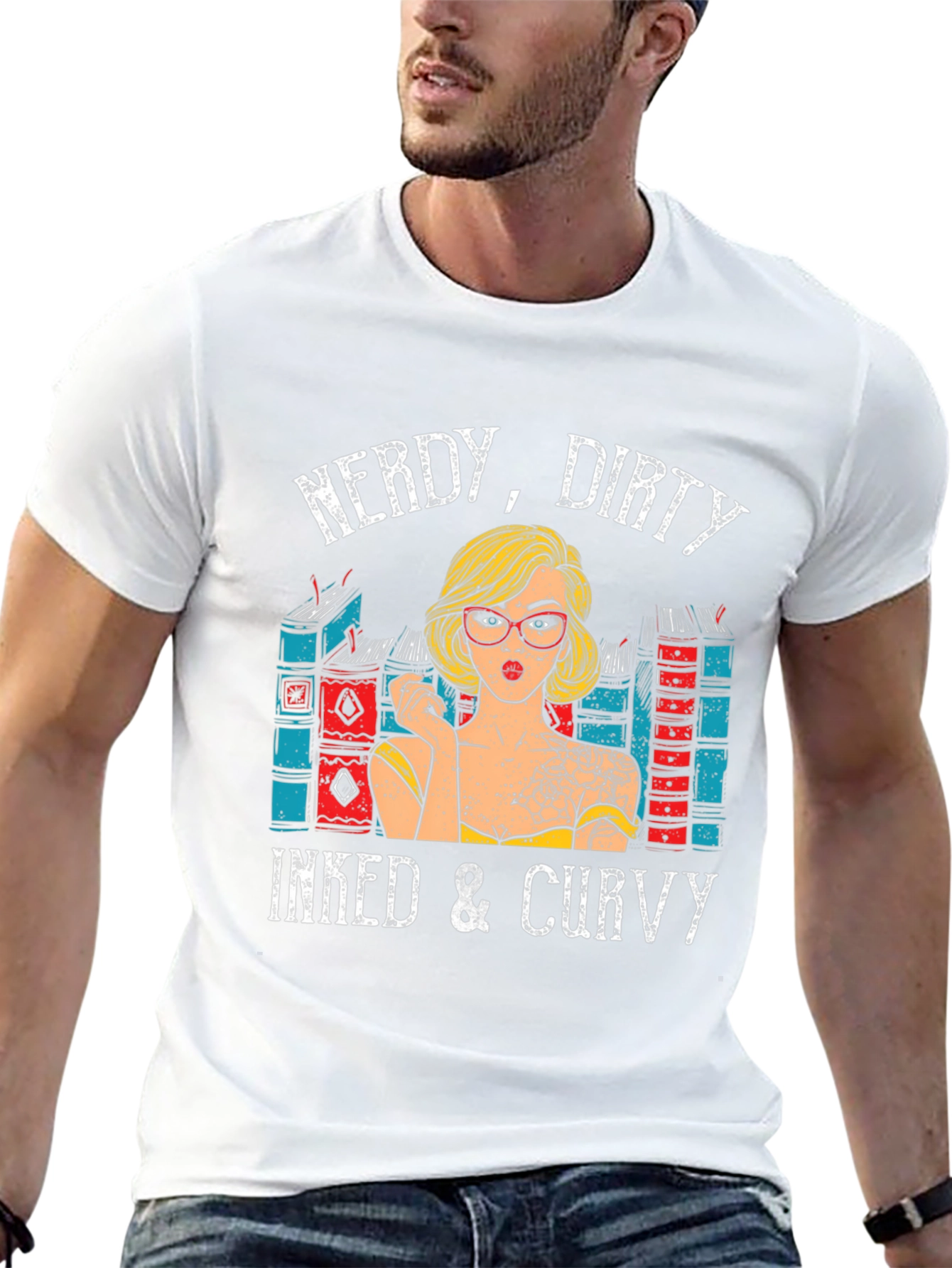 Nerdy Dirty Inked & Curvy Graphic T-Shirt