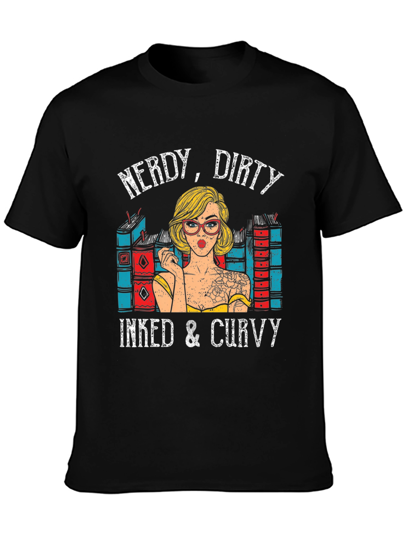 Nerdy Dirty Inked & Curvy Graphic T-Shirt