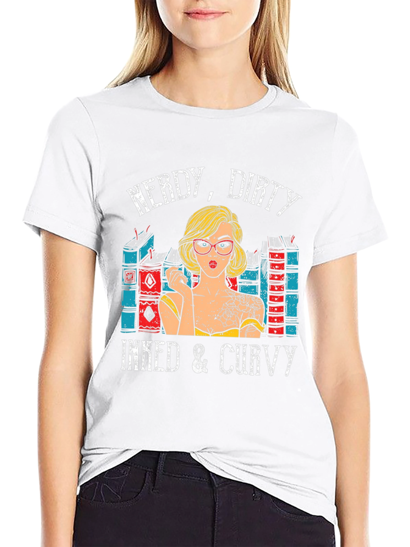 Nerdy Dirty Inked & Curvy Graphic T-Shirt