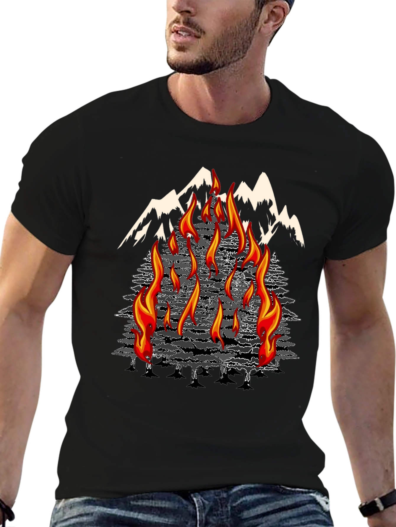 Inferno Mountain Graphic T-Shirt