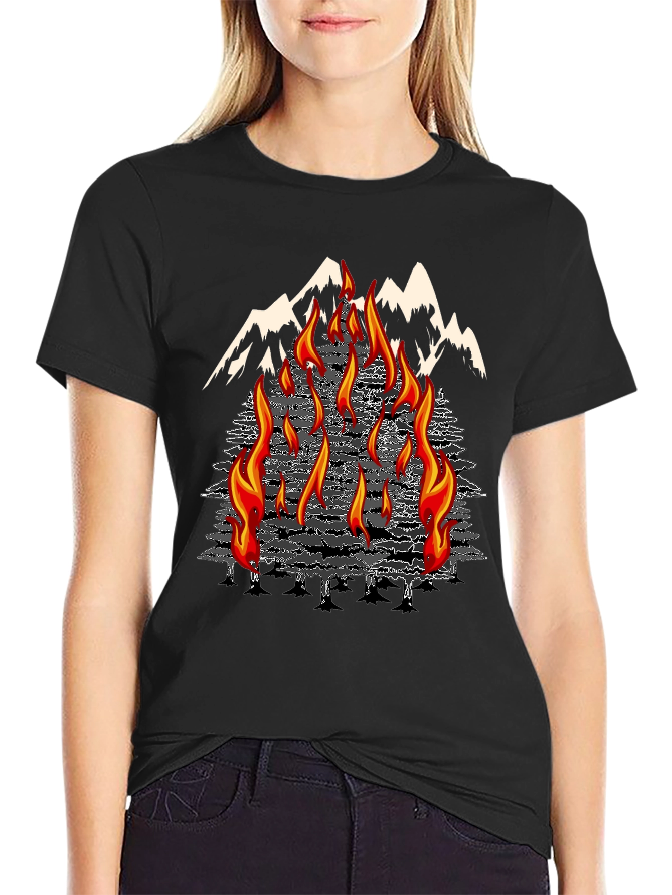 Inferno Mountain Graphic T-Shirt