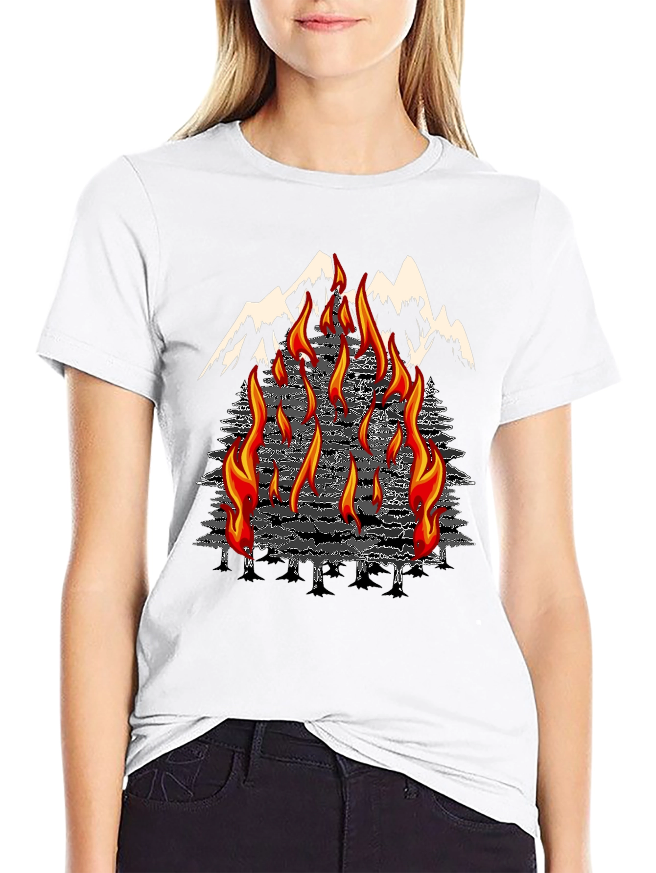 Inferno Mountain Graphic T-Shirt