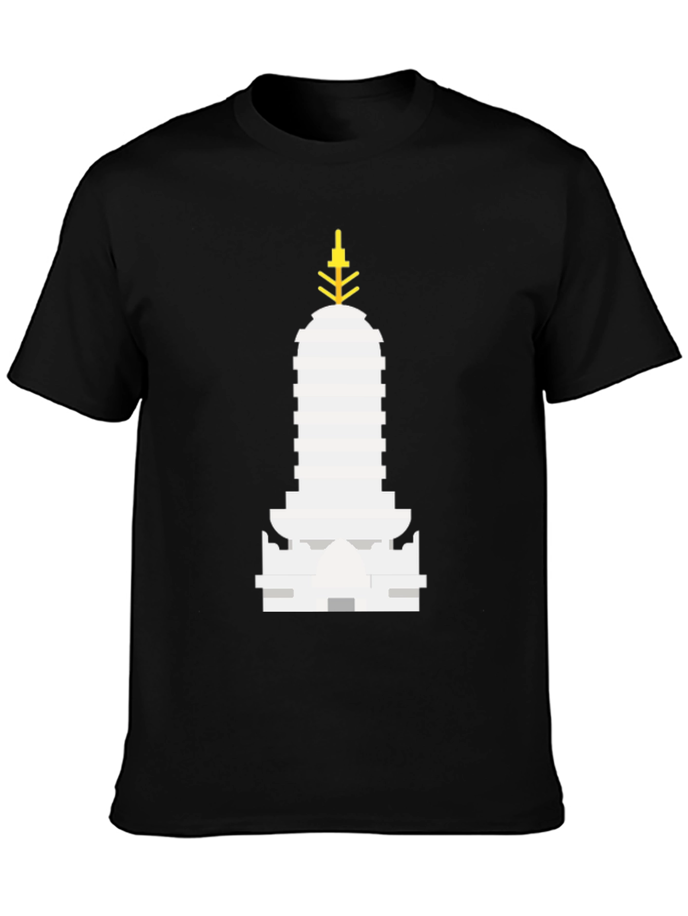 Iconic Building Graphic Tee - Black Unisex T-Shirt