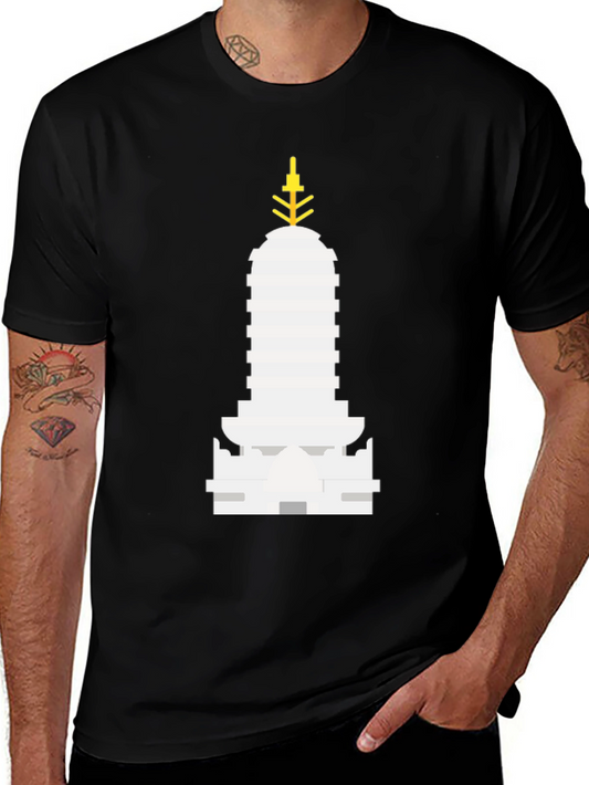 Iconic Building Graphic Tee - Black Unisex T-Shirt