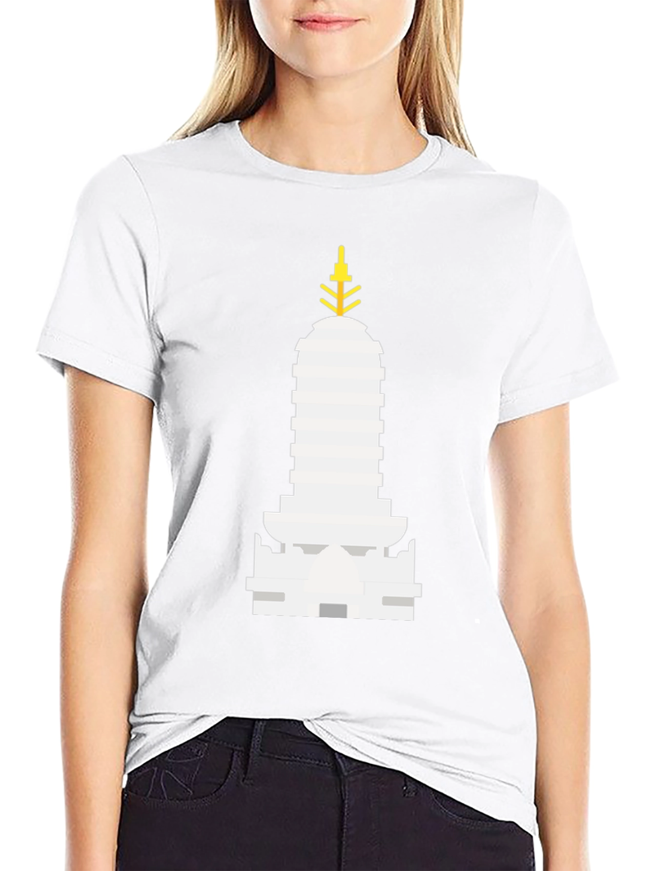 Iconic Building Graphic Tee - Black Unisex T-Shirt