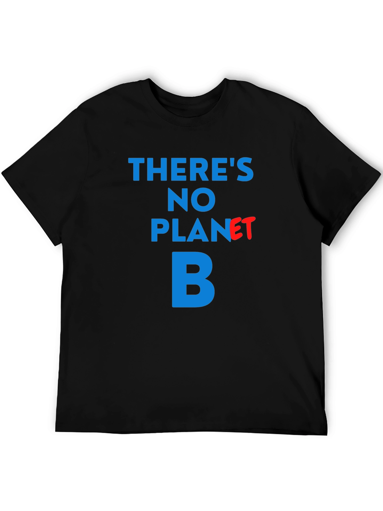 Theres No Planet B T-Shirt - Black Crew Neck
