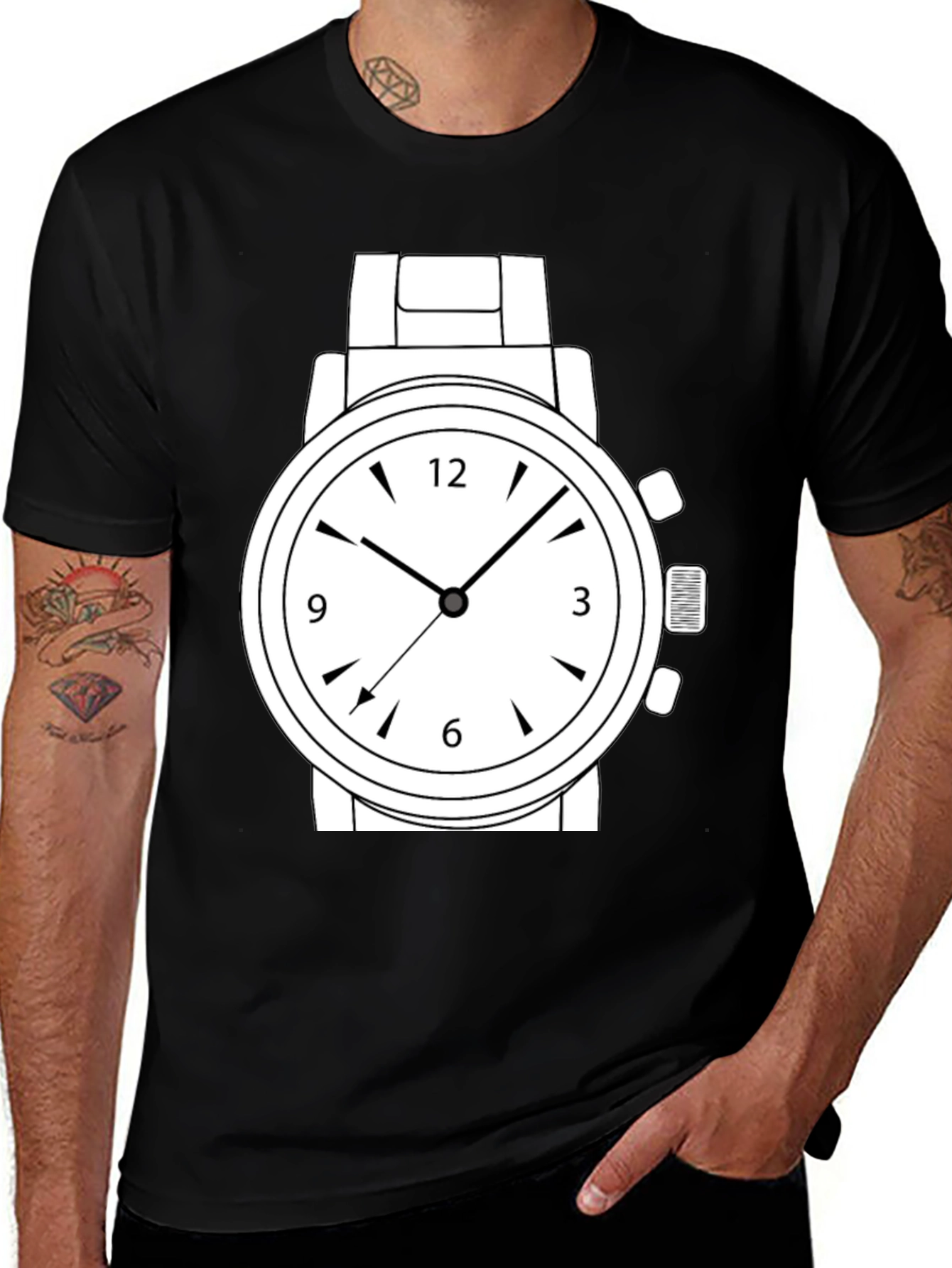 Mens Graphic T-Shirt - Watch Design