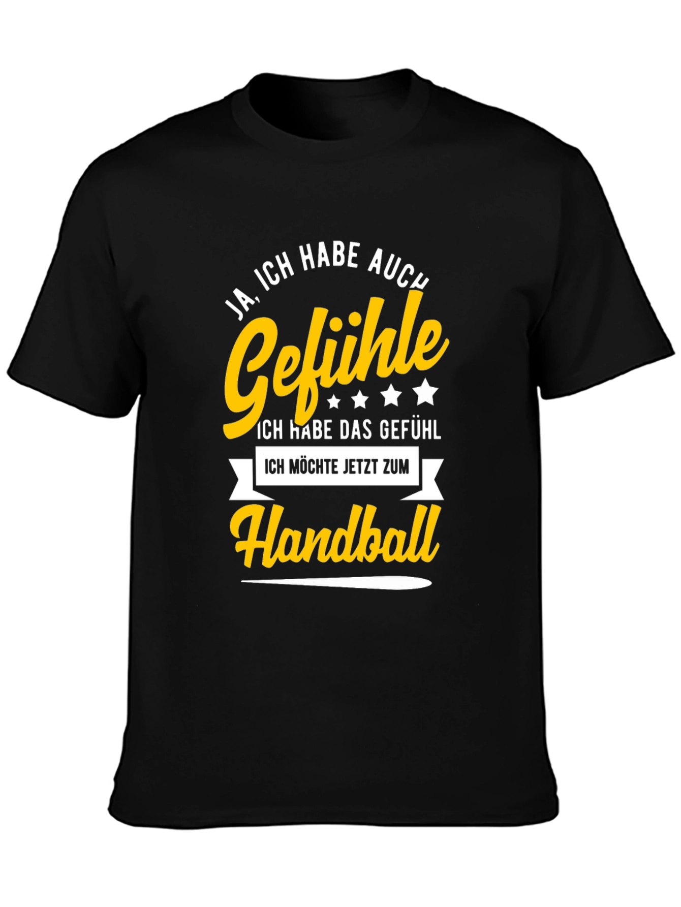 Handball Feelings T-Shirt - Black Cotton Tee