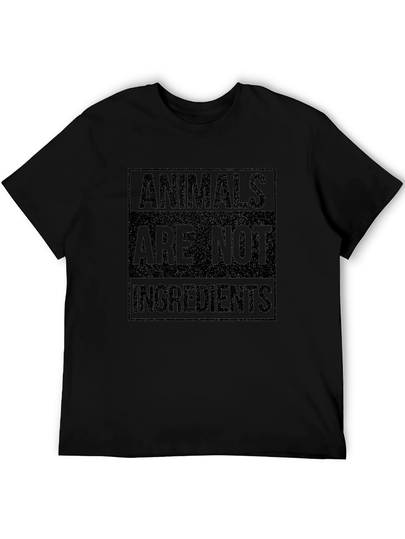 Animals Are Not Ingredients Black T-Shirt