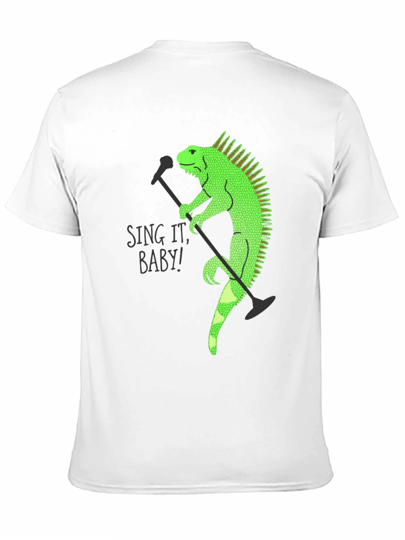 Iguana Singer Graphic T-Shirt - Black