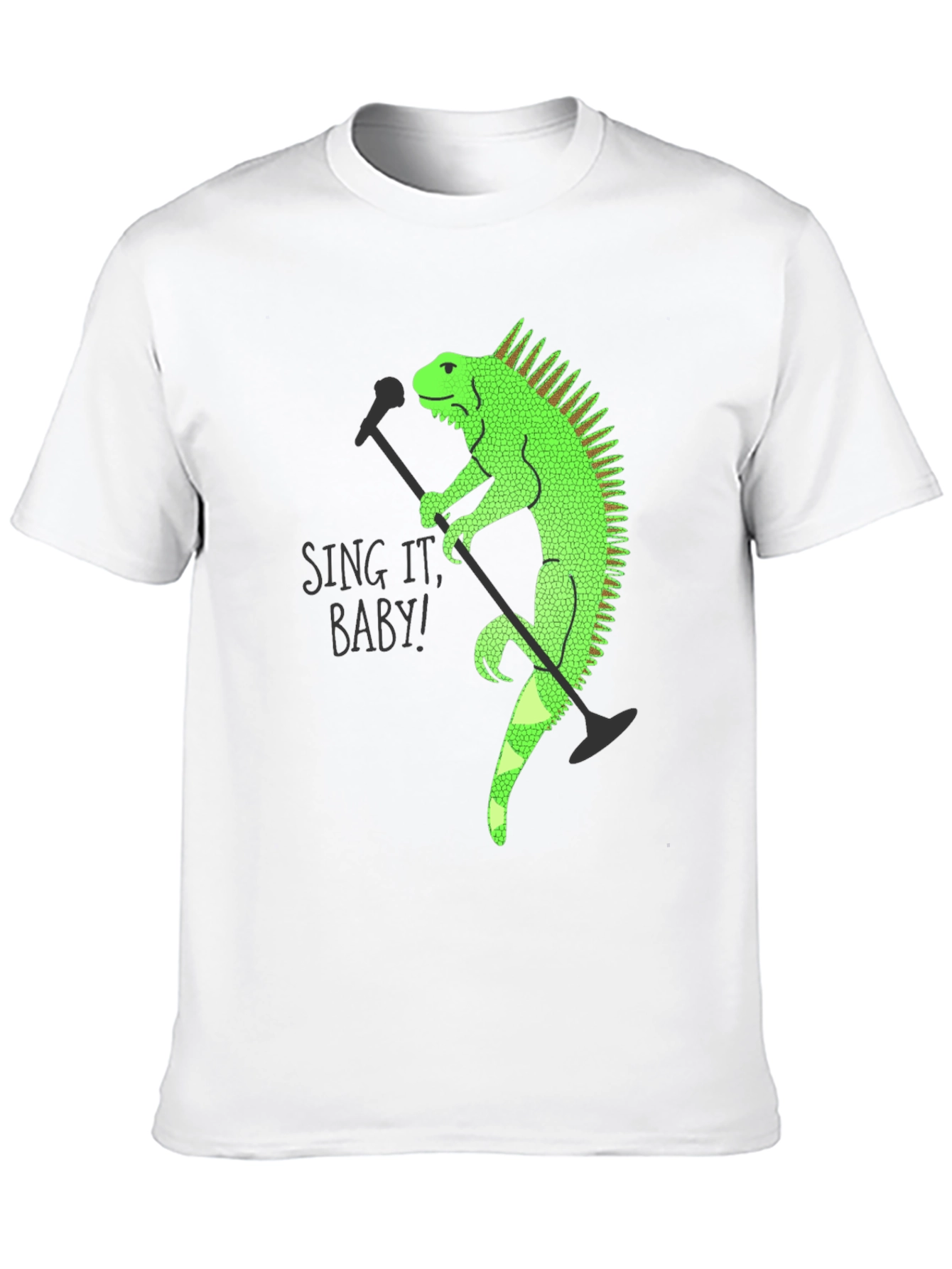 Iguana Singer Graphic T-Shirt - Black