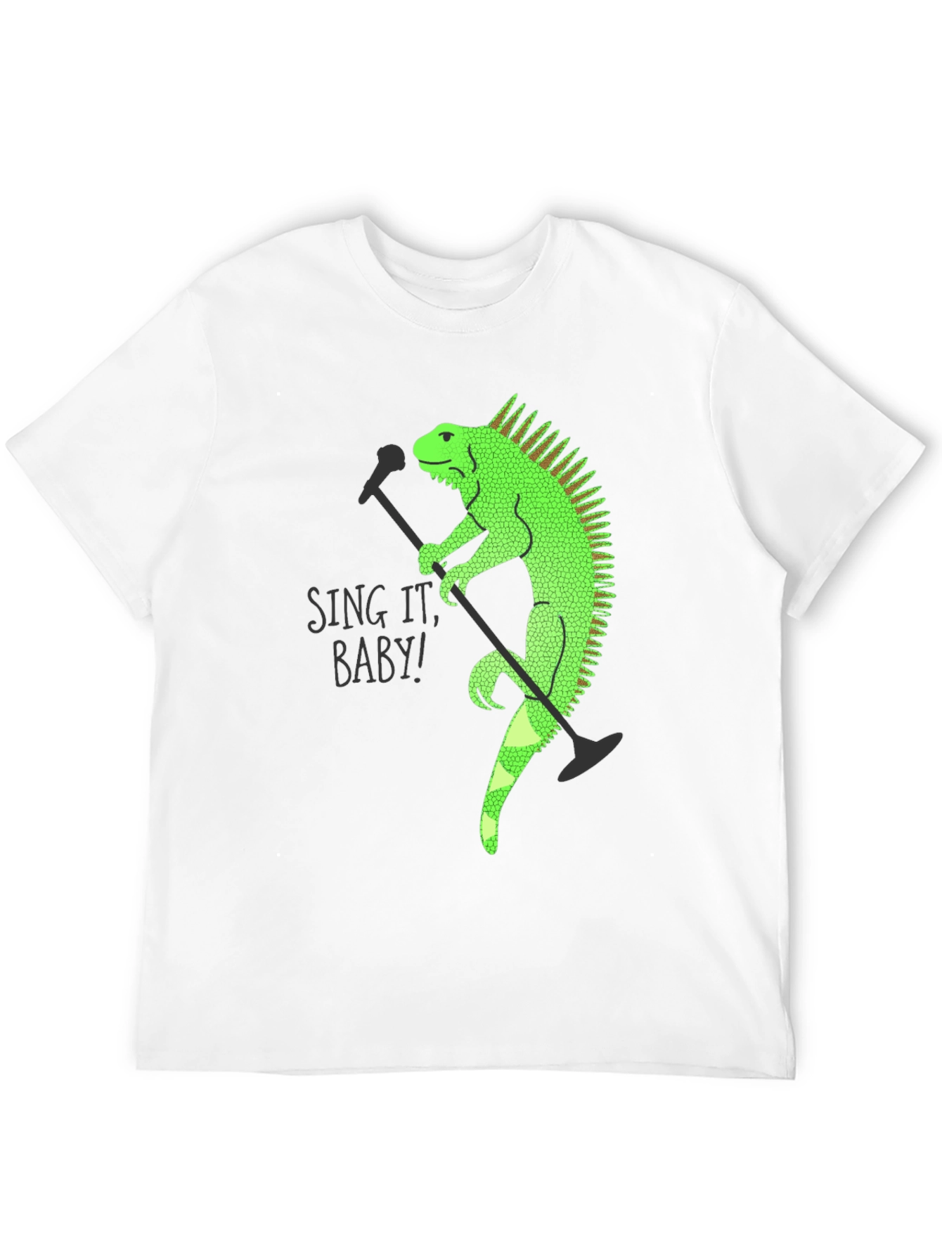 Iguana Singer Graphic T-Shirt - Black