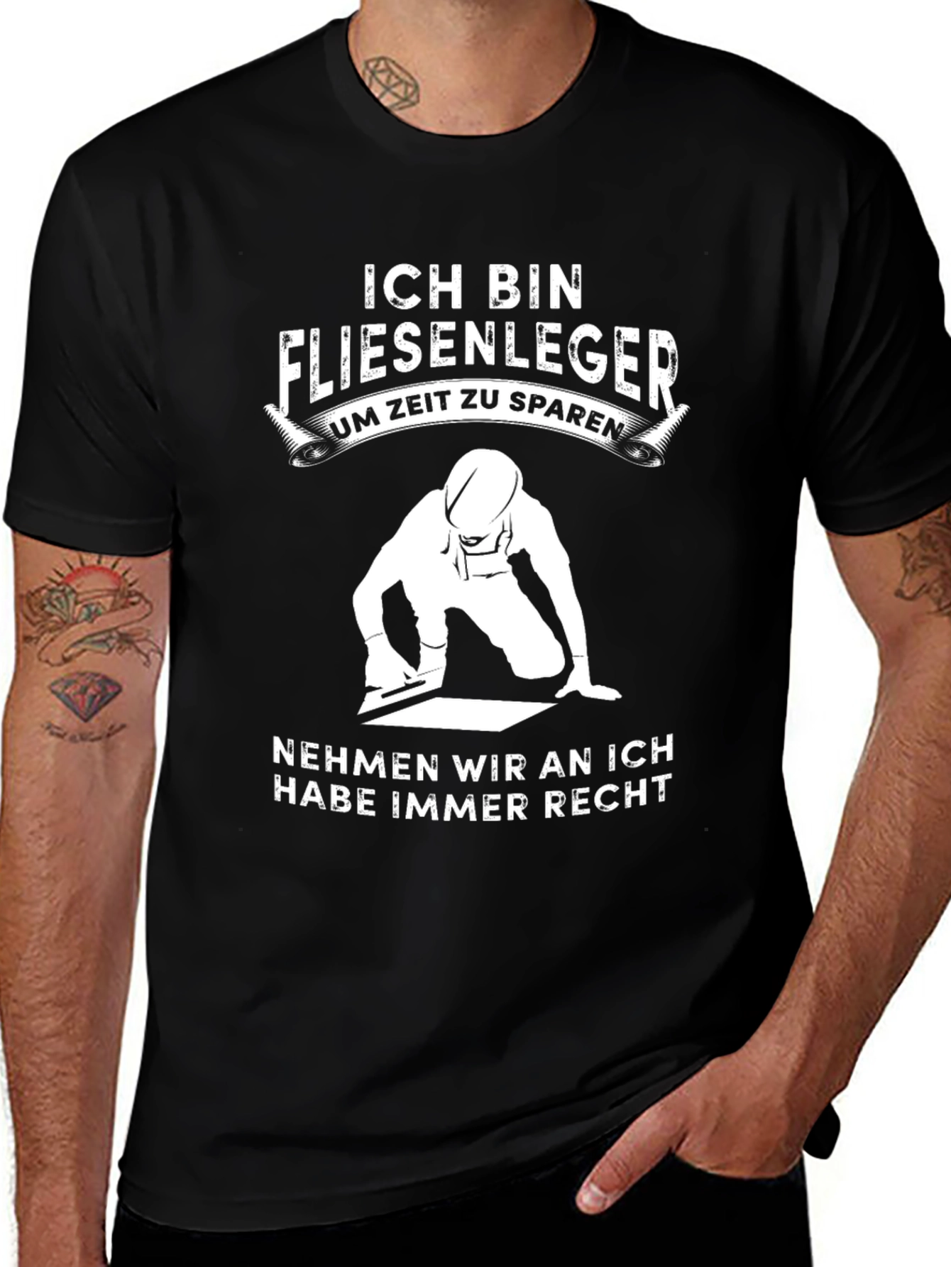 Funny German Tiler T-Shirt - I Am A Tiler