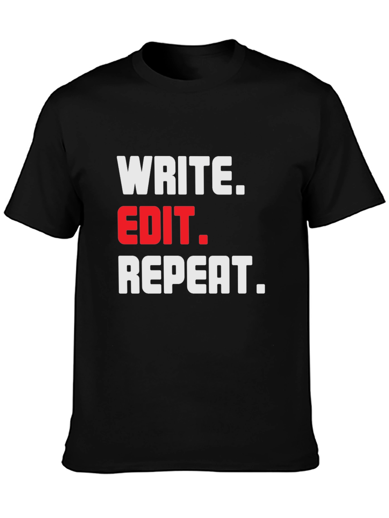 Write Edit Repeat Black T-Shirt