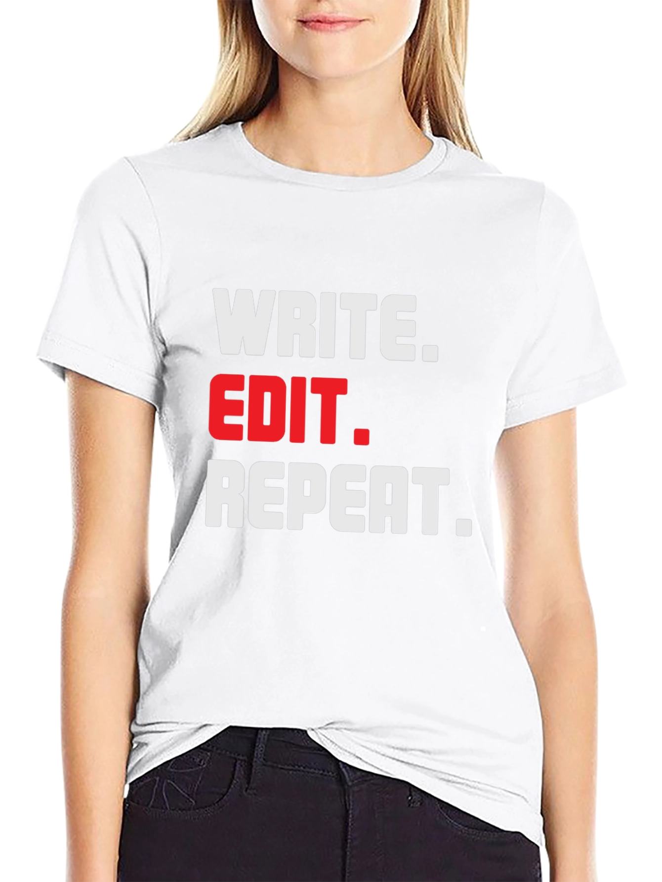 Write Edit Repeat Black T-Shirt