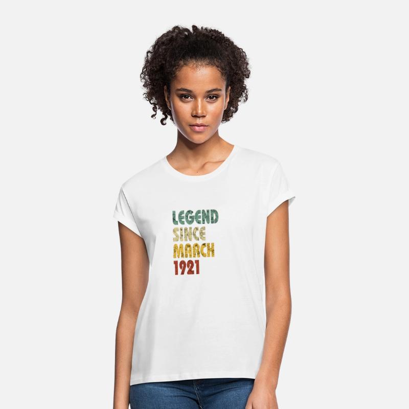 Legend Since March 1921 Retro Funny Quote Slogan