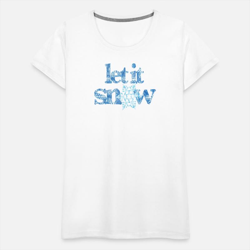 LET IT SNOW blue snowflakes winter wonderland xmas