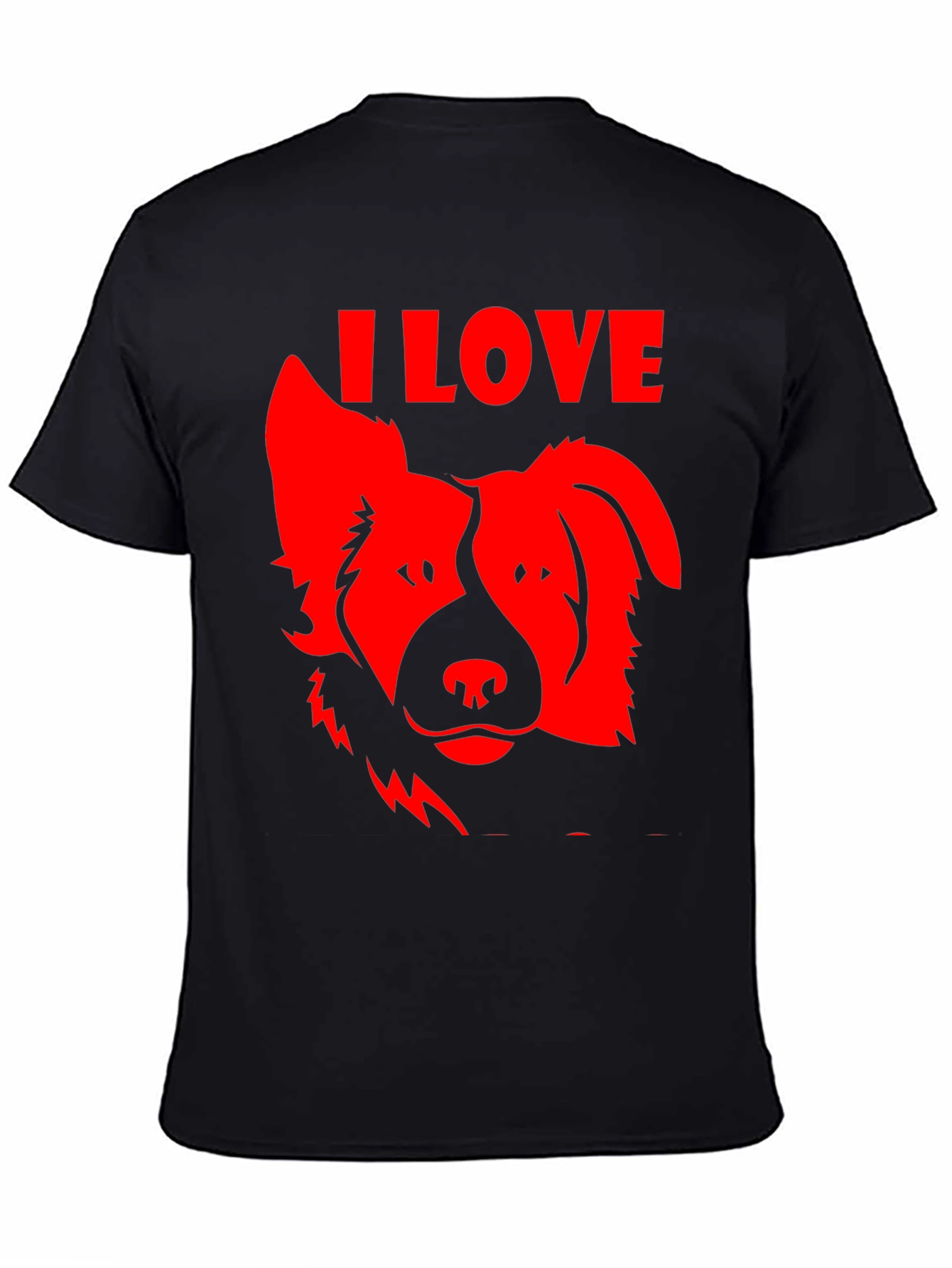 I Love Dogs Graphic Tee - Black