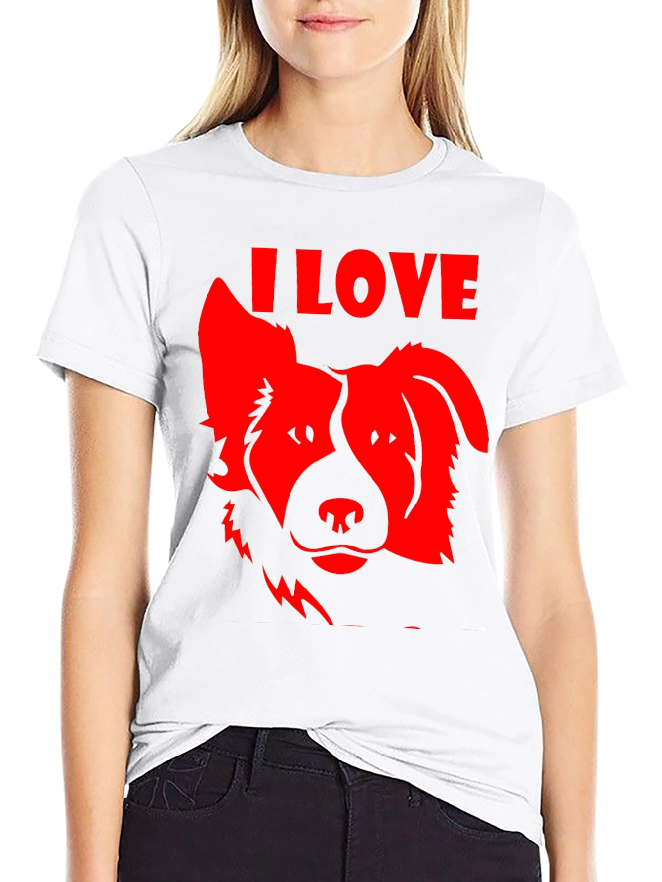 I Love Dogs Graphic Tee - Black