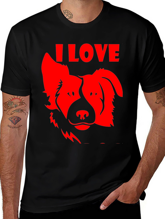 I Love Dogs Graphic Tee - Black