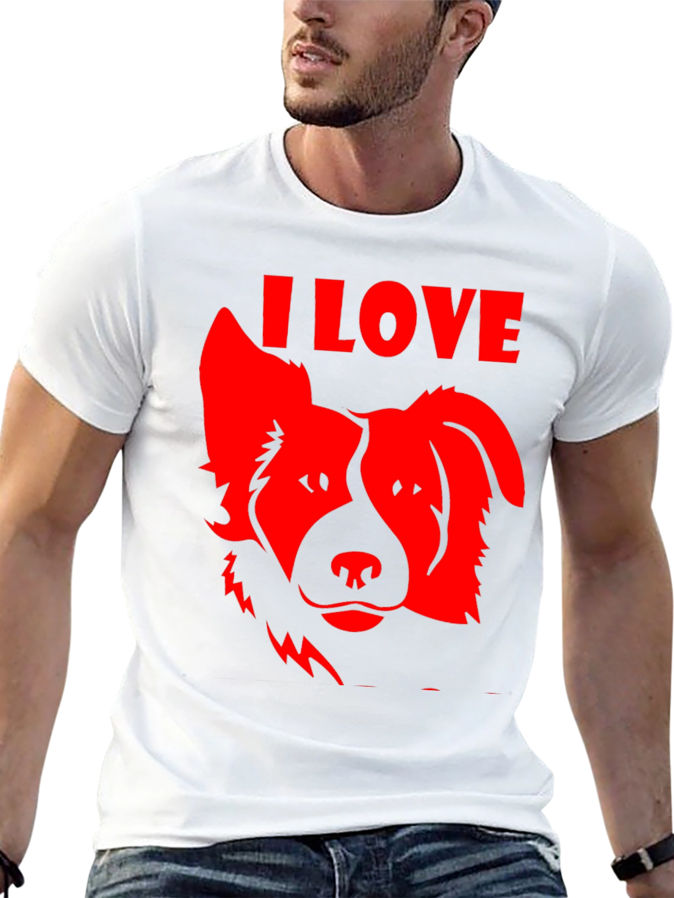 I Love Dogs Graphic Tee - Black